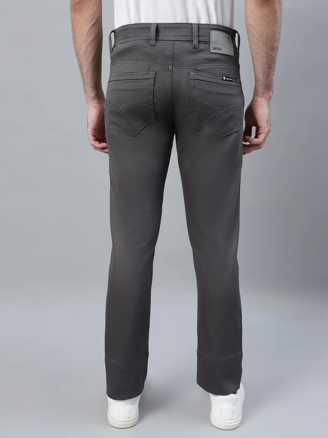 Casual Trouser for Men | Breathable & Soft with Color Fastness Regular Fit Cotton Blend Fabric Solid Pattern Button Closure - Image 2