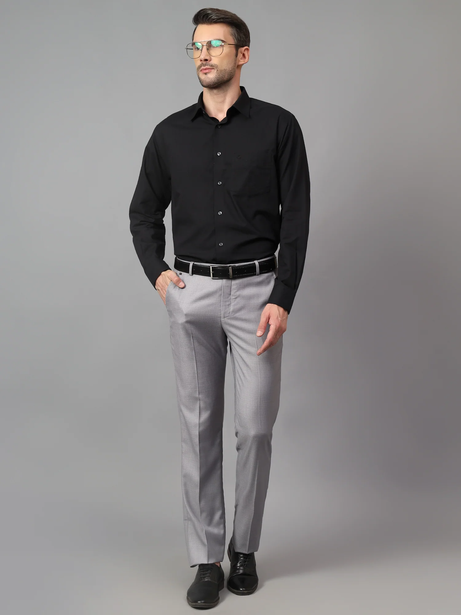 Formal Trouser for Men | Breathable & Soft with Color Fastness Regular Fit Terry Rayon Fabric Self Design Pattern Hook & Eye Closure - Image 6