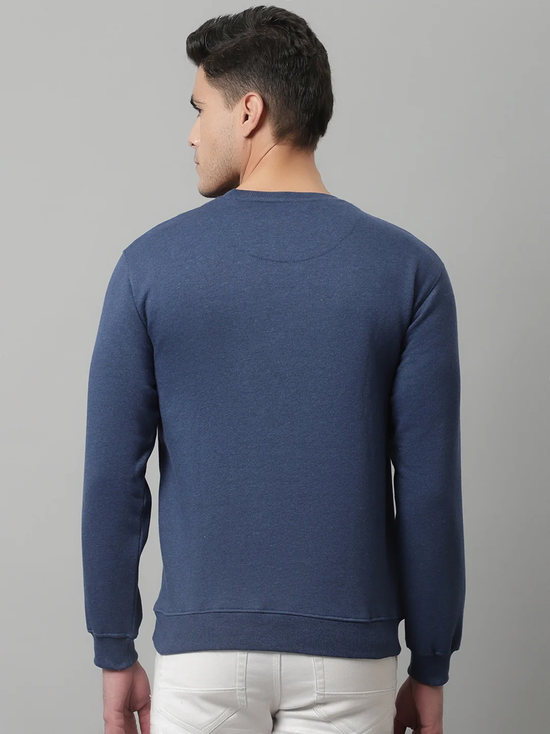 Mens Indigo Melange Sweatshirt - Image 2