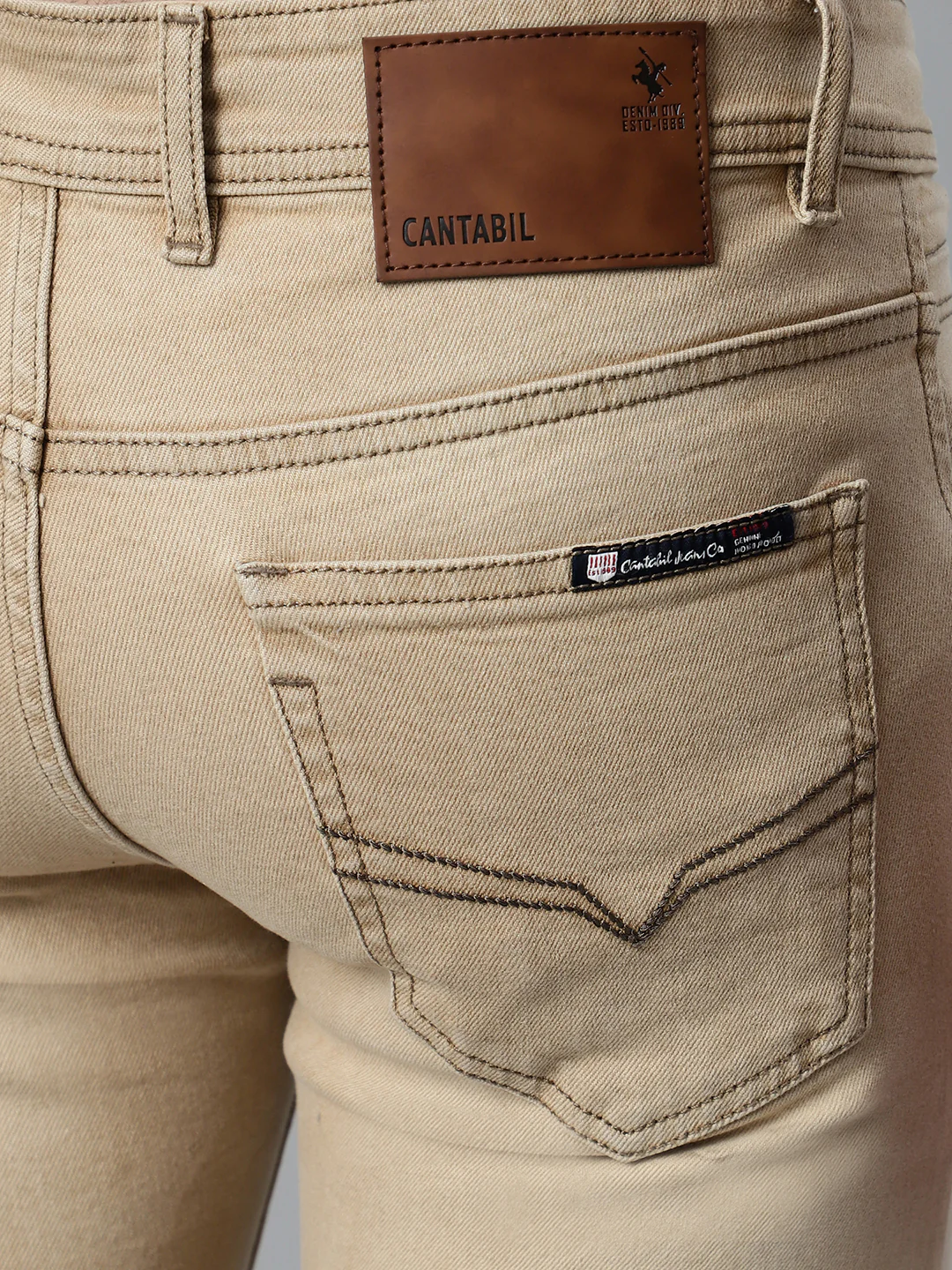 Denim Jeans for Men l Breathable & Soft with Color Fastness Ultra Narrow Fit Cotton Fabric Solid Pattern Button Closure - Image 6