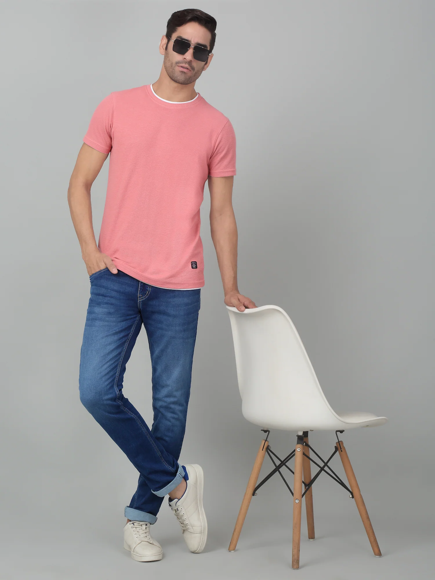 Denim Jeans for Men l Breathable & Soft with Color Fastness Ultra Narrow Fit Cotton Fabric Solid Pattern Button Closure - Image 6