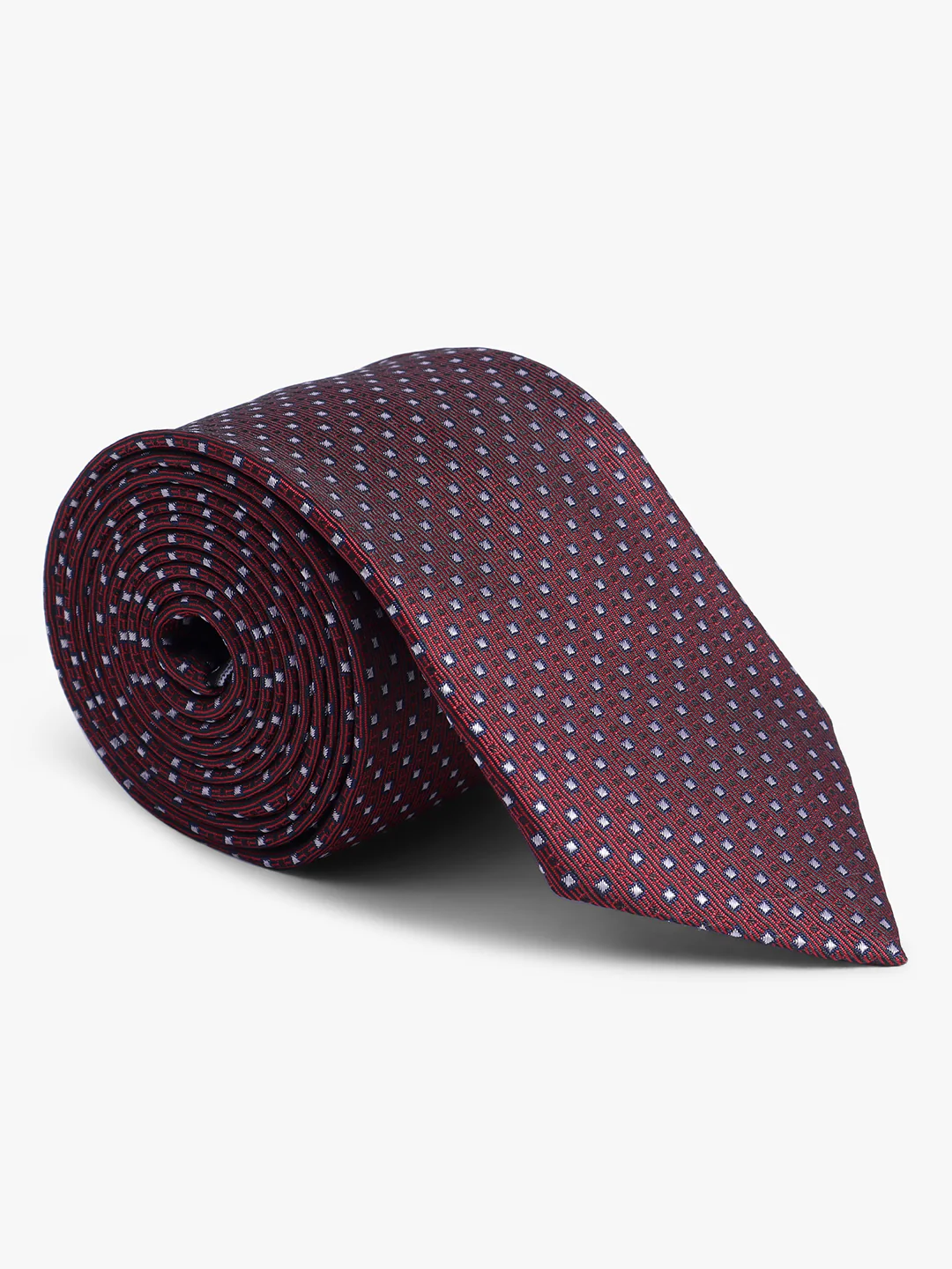 Cantabil Men's Maroon Dotted Printed Broad Tie - Image 4