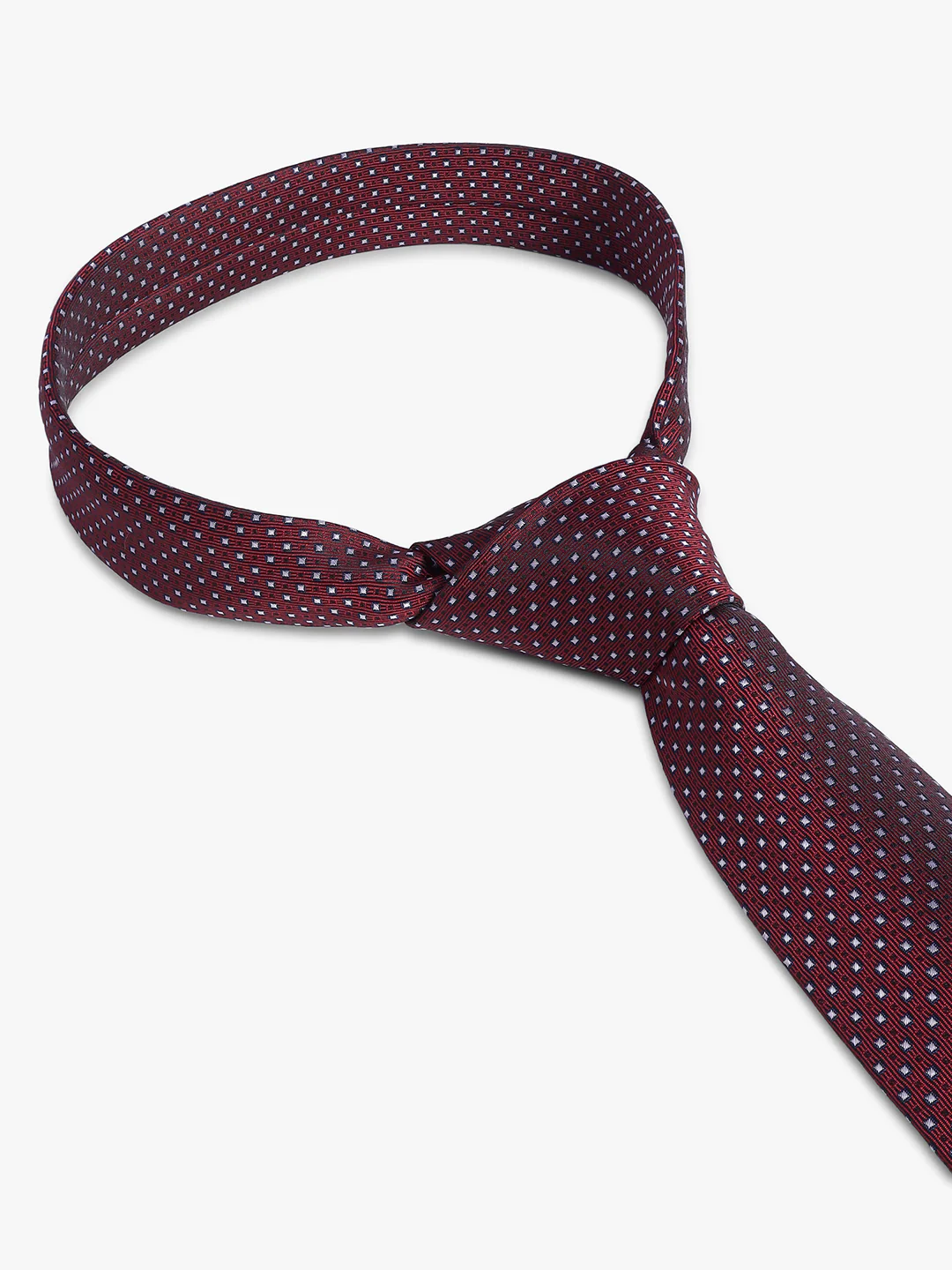 Cantabil Men's Maroon Dotted Printed Broad Tie - Image 5