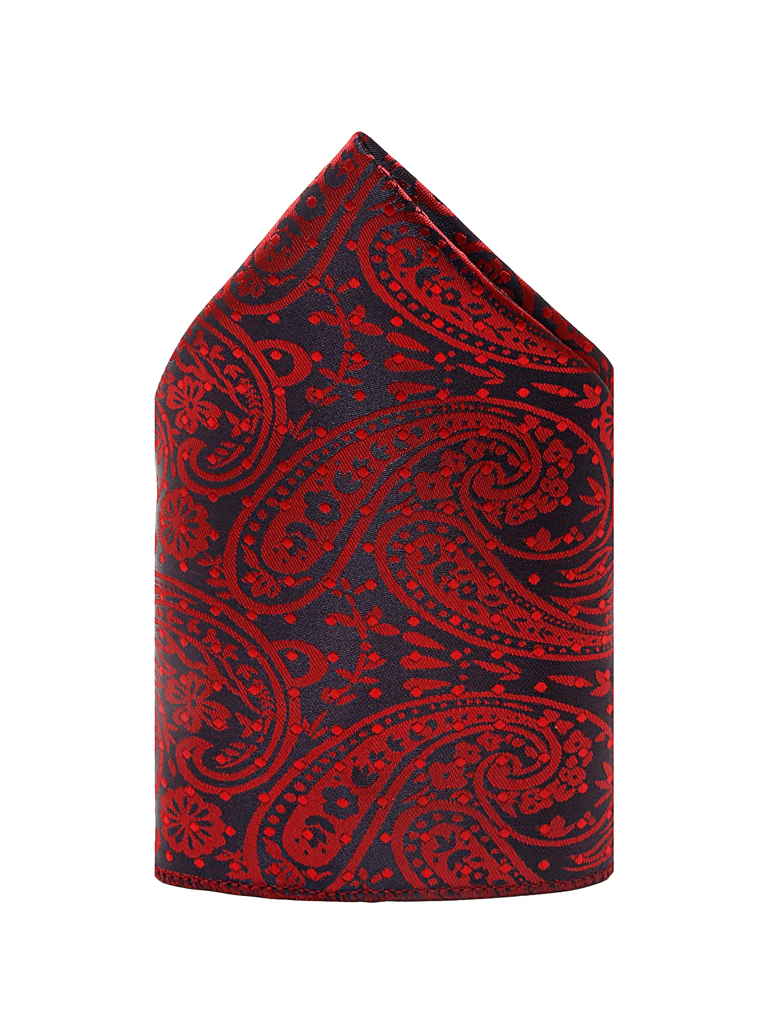 Men's Maroon Fashion Paisley Pattern Tie Set - Image 3