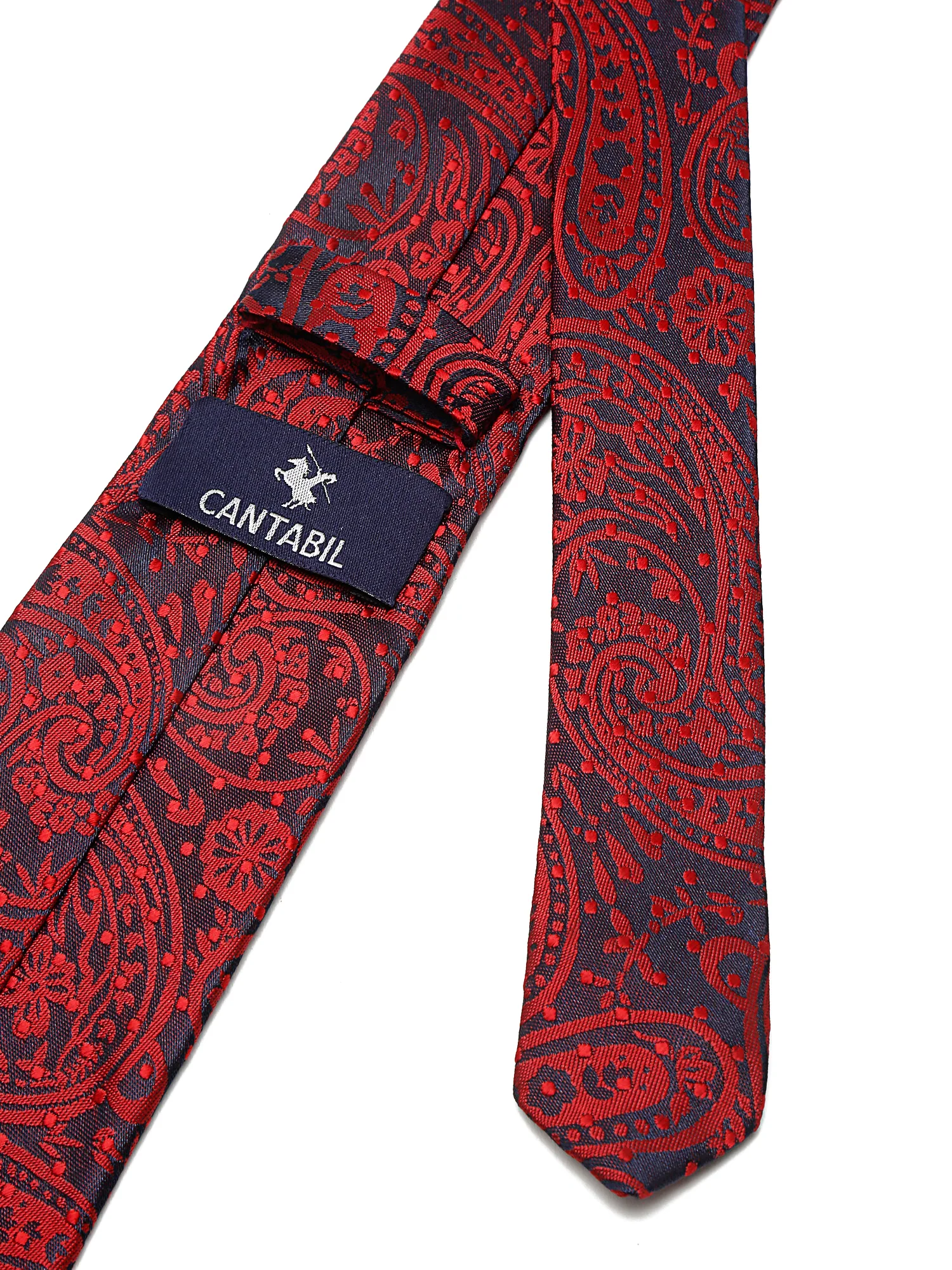Men's Maroon Fashion Paisley Pattern Tie Set - Image 6