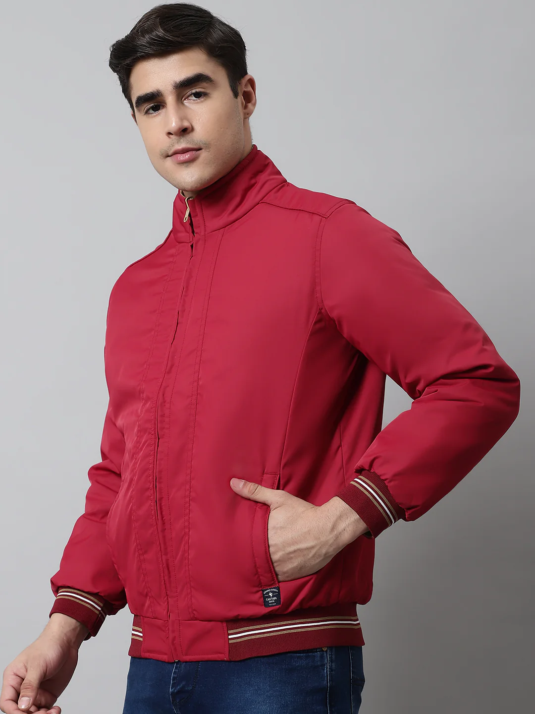 Mens Maroon Reversible Jacket - Image 3