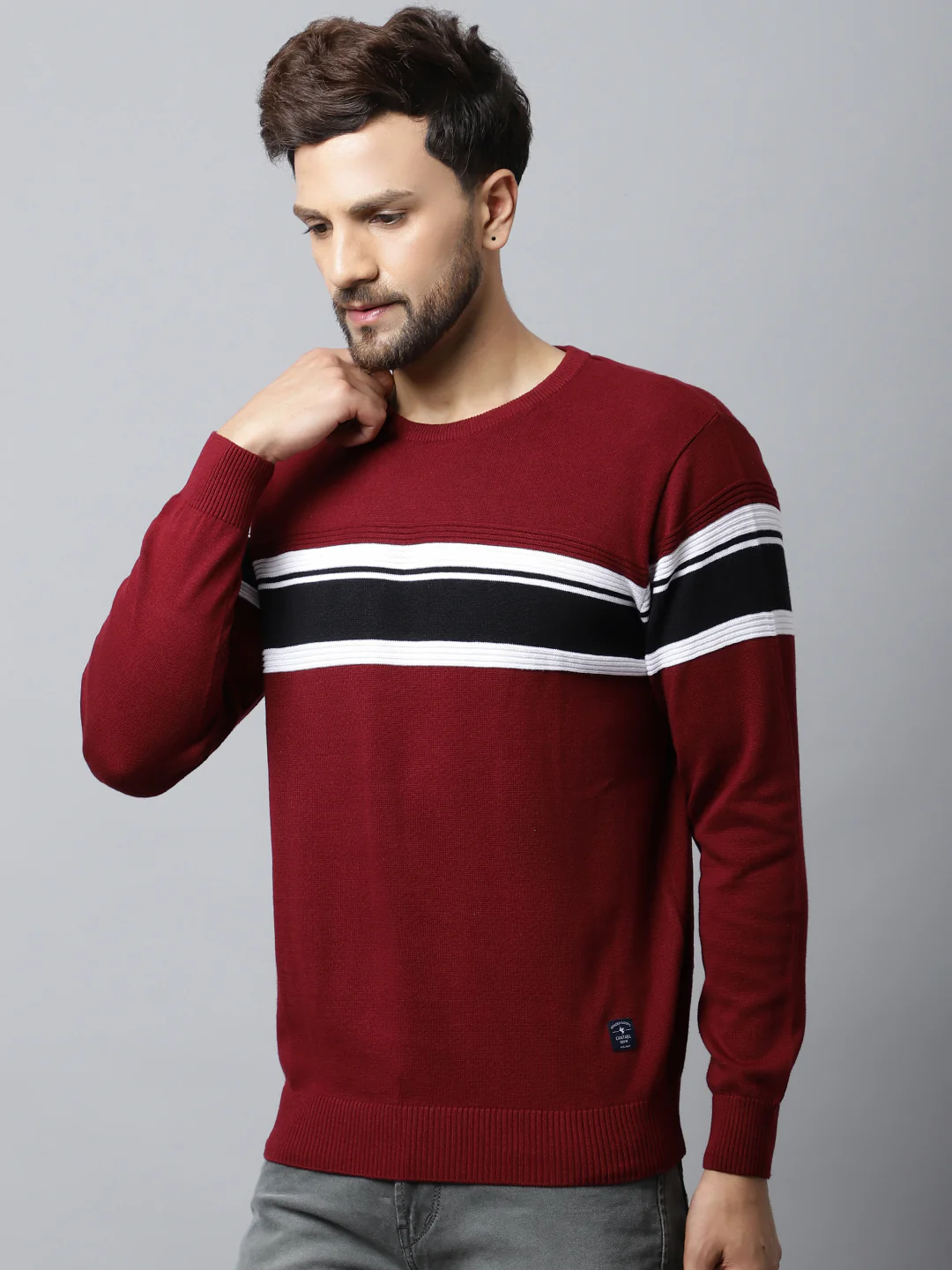 Mens Maroon Sweater - Image 3