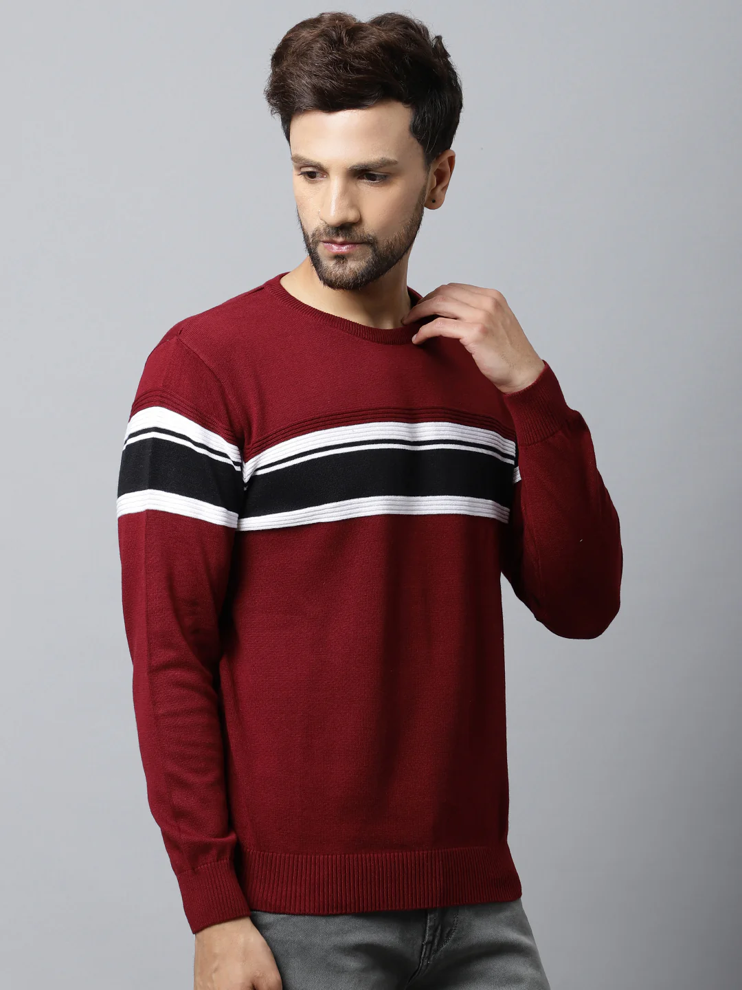 Mens Maroon Sweater - Image 4