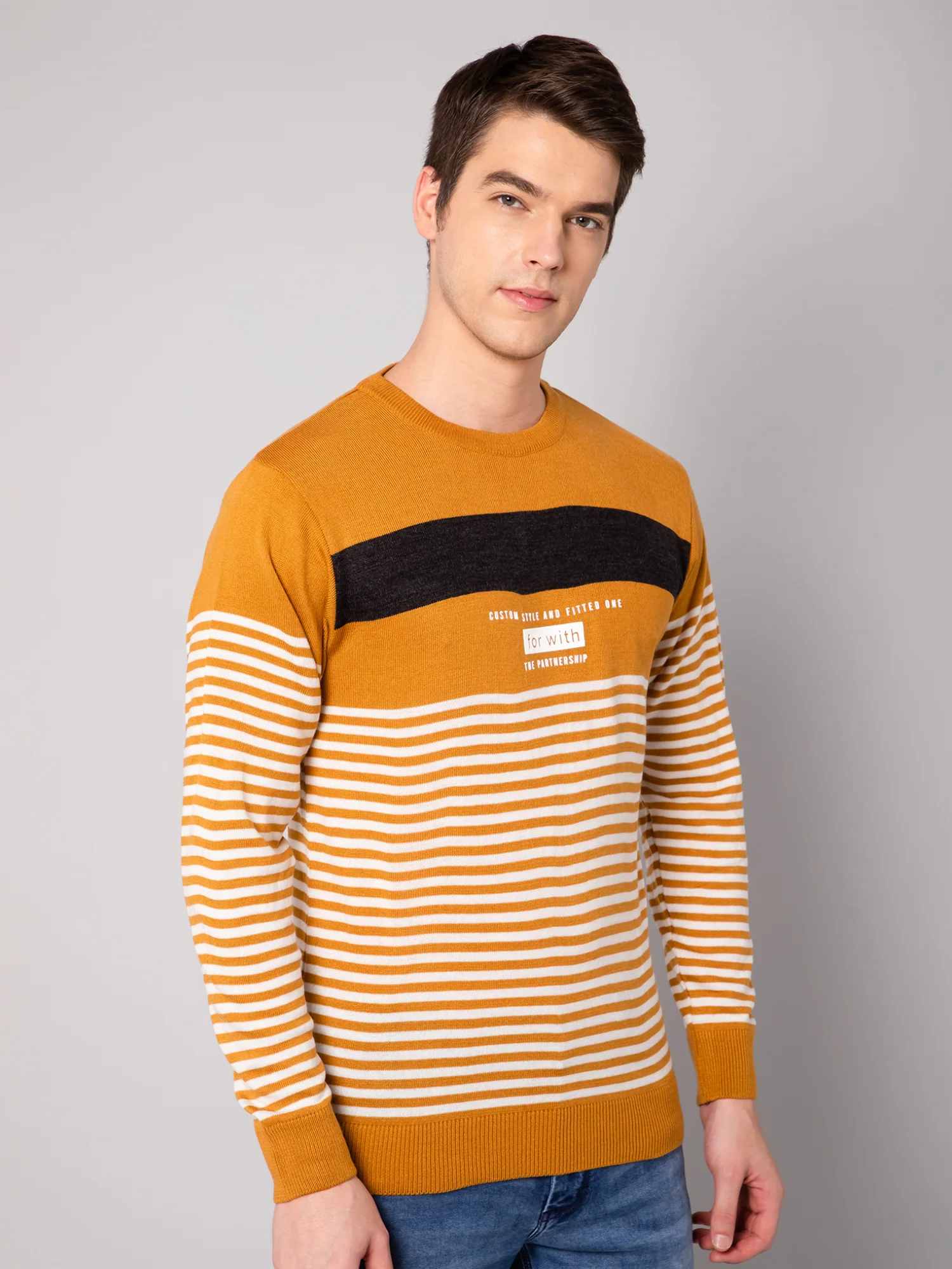 Mens Mustard Sweater - Image 2