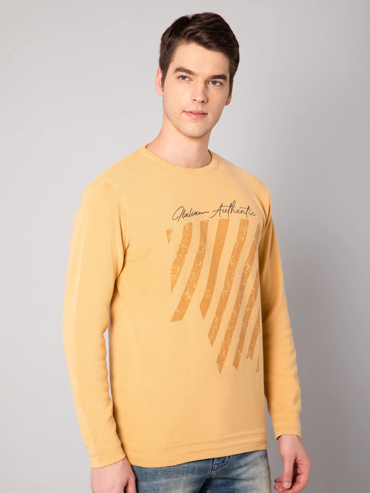 Mens Mustard Sweater - Image 2
