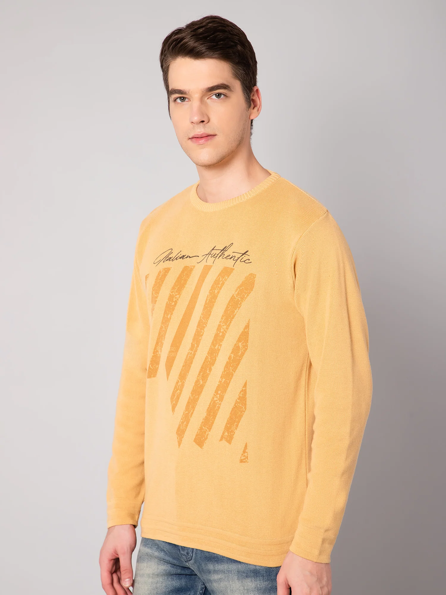 Mens Mustard Sweater - Image 3