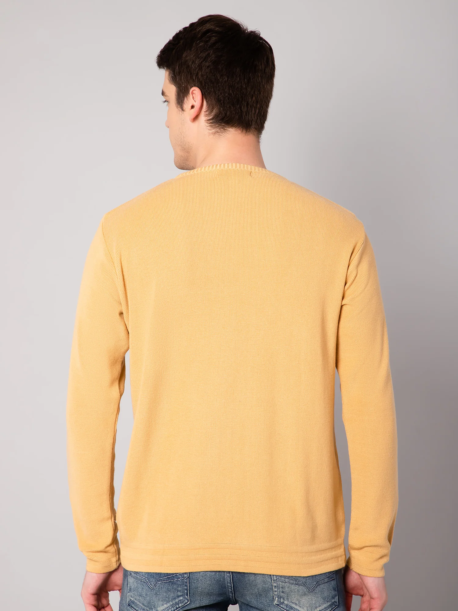 Mens Mustard Sweater - Image 4