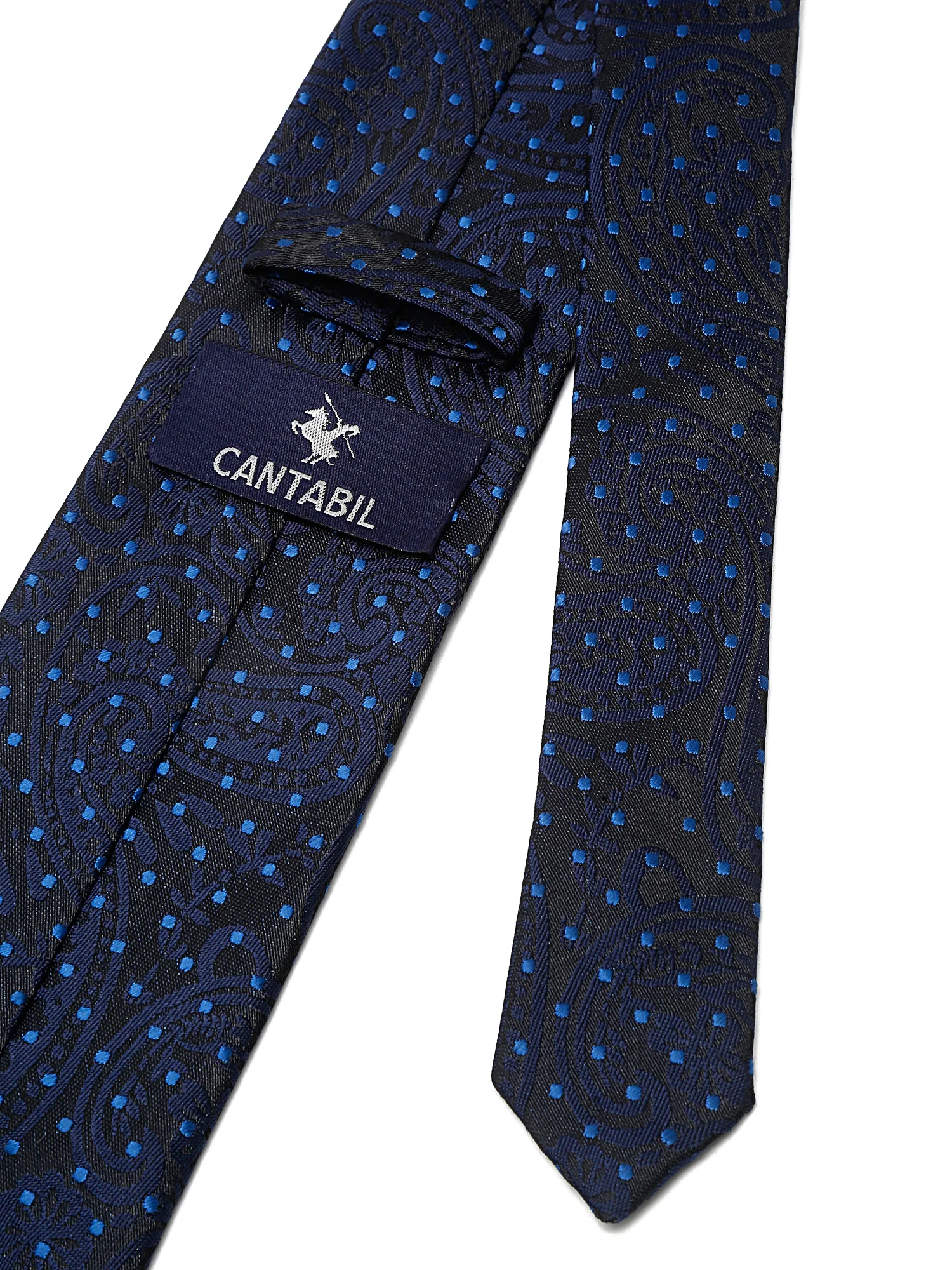 Men's Navy Blue Fashion Broad Tie - Image 4