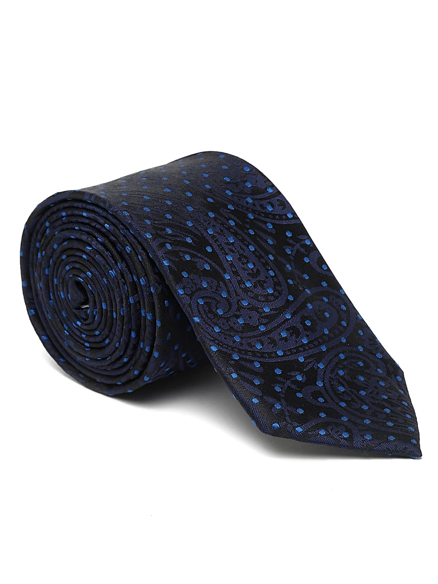 Men's Navy Blue Fashion Broad Tie - Image 5