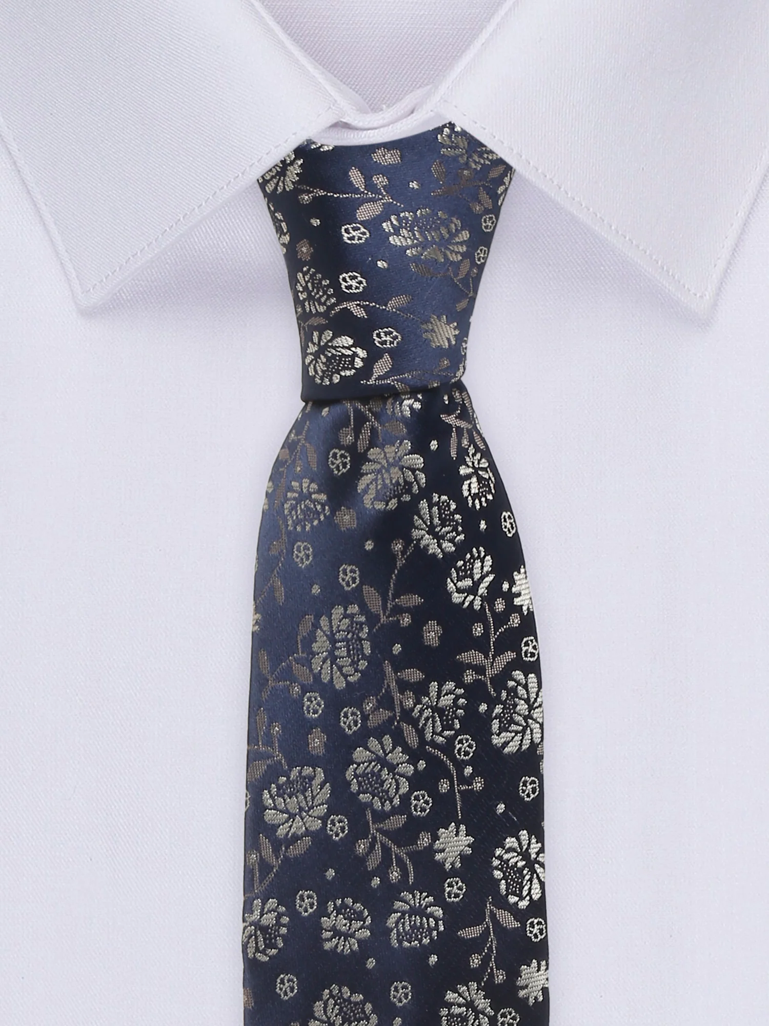 Men's Navy Blue Fashion Broad Tie - Image 2
