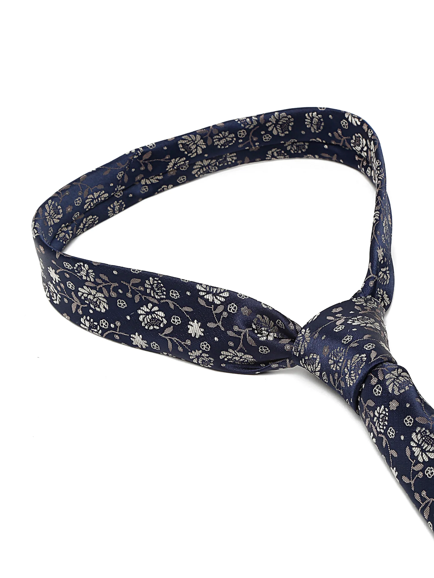 Men's Navy Blue Fashion Broad Tie - Image 5