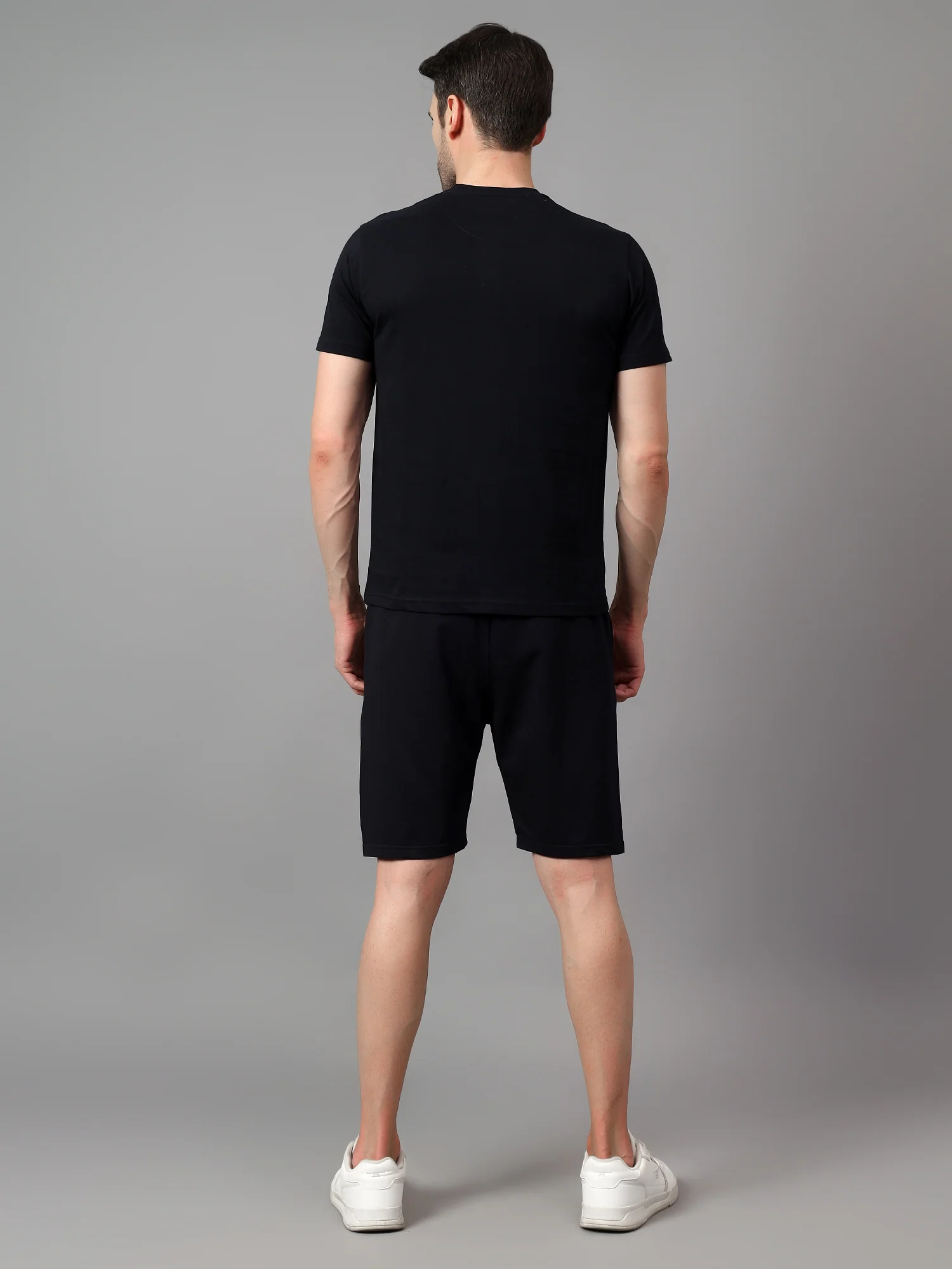 Men's Navy Blue Printed Casual Co-ord Set - Image 2