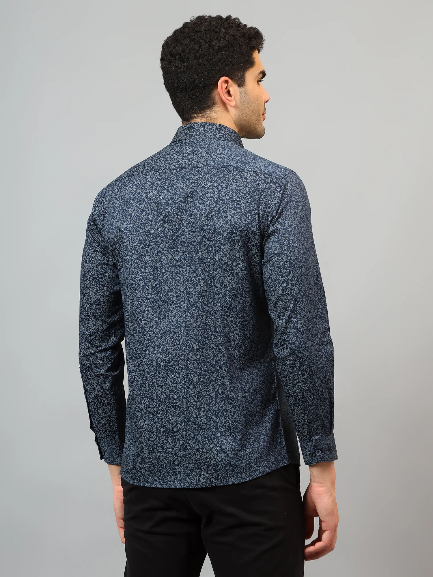 Formal Shirt for Men l Breathable & Soft with Color Fastness Regular Fit Spread Collar Neck Cotton Fabric Printed Pattern - Image 2