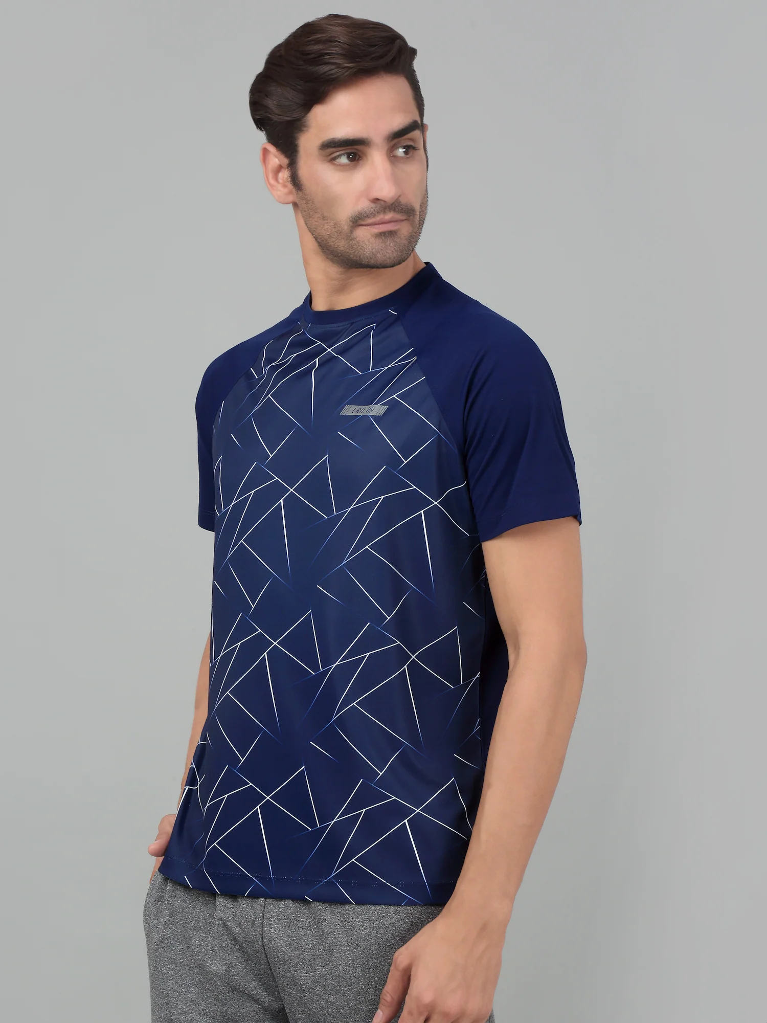 T-Shirt for Men | Breathable & Soft with Color Fastness Regular Fit Round Neck Polyester Fabric Printed Pattern - Image 3