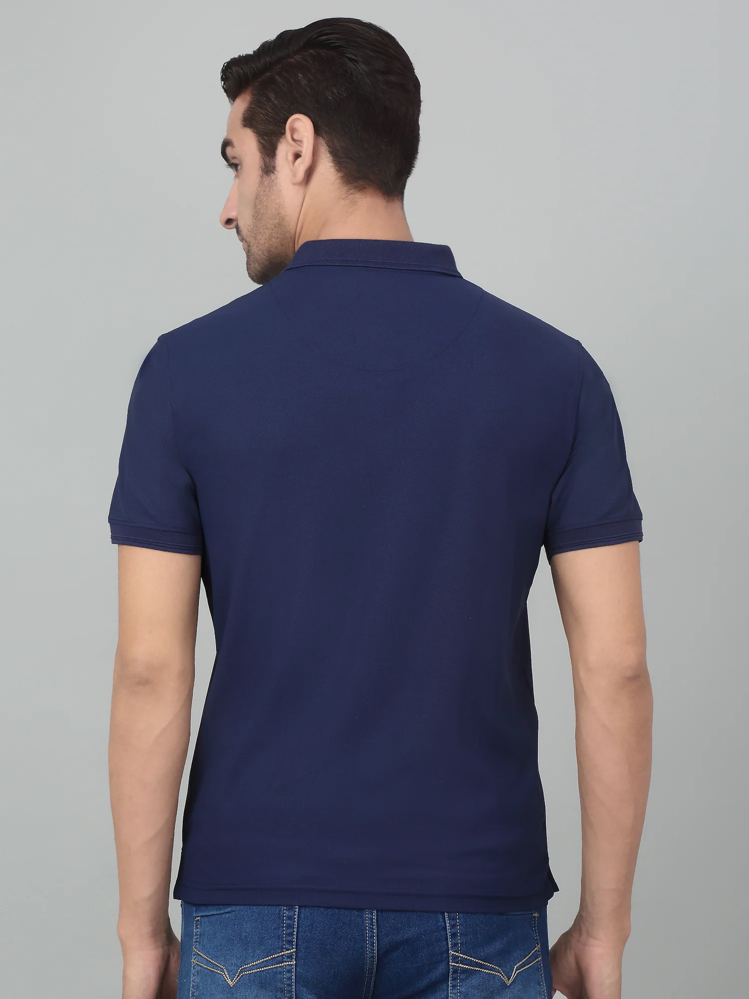 T-Shirt for Men | Breathable & Soft with Color Fastness Regular Fit Polo Neck Polyester Fabric Solid Pattern - Image 2