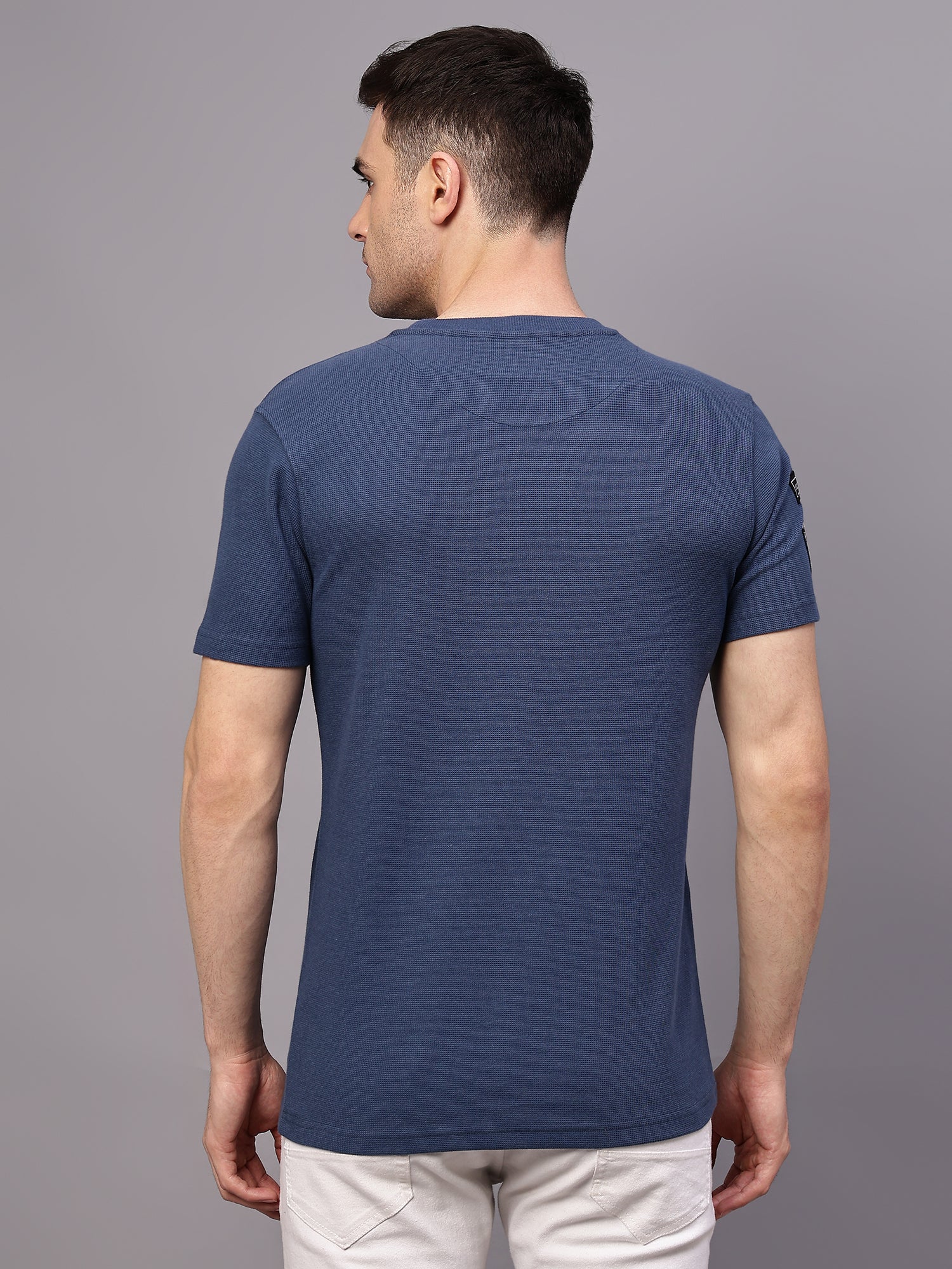 T-Shirt for Men | Breathable & Soft with Color Fastness Regular Fit Round Neck Poly Cotton Fabric Solid Pattern - Image 2