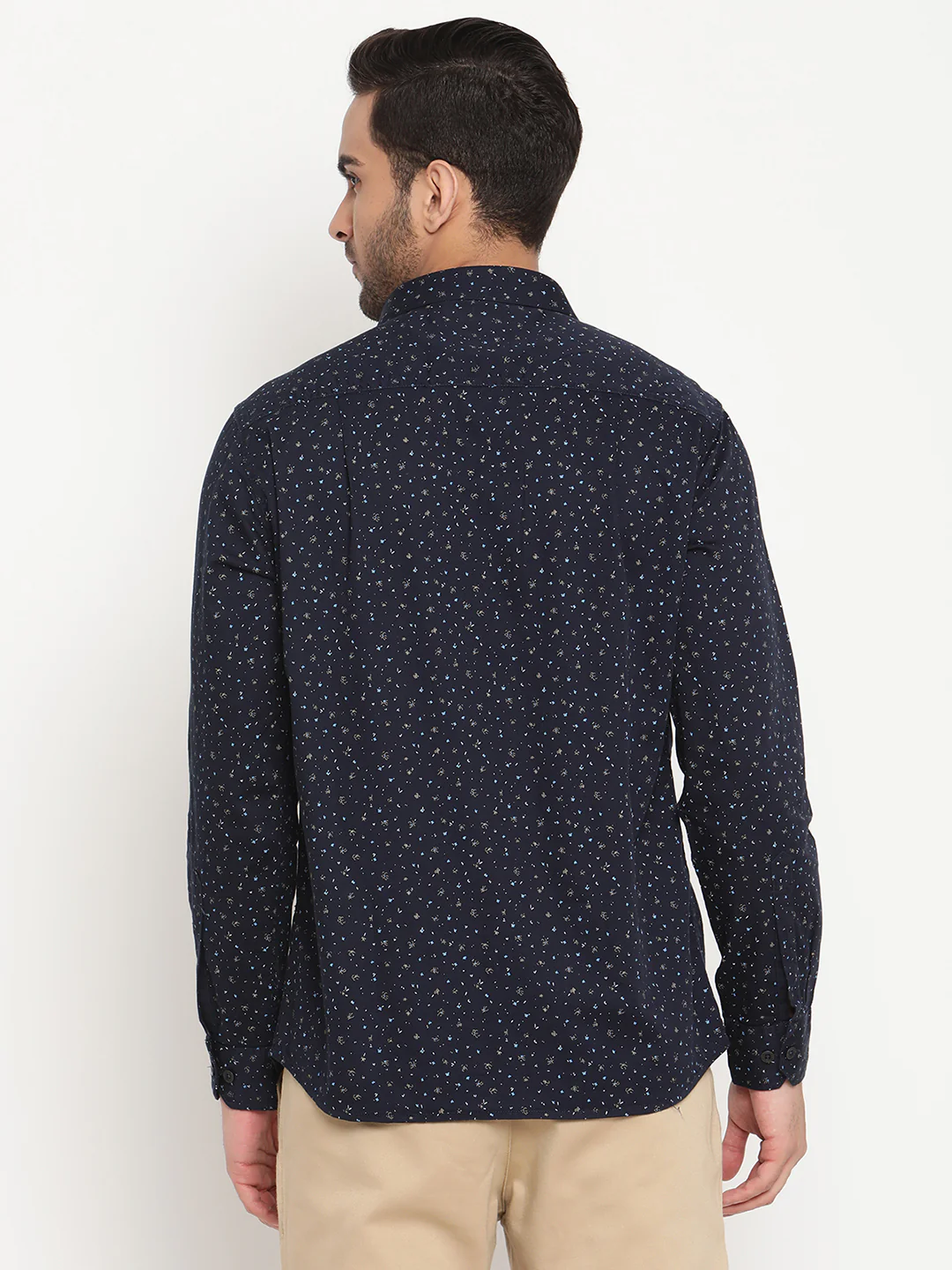 Casual Shirt for Men | Breathable & Soft with Color Fastness Regular Fit Spread Collar Neck Cotton Fabric Printed Pattern - Image 2