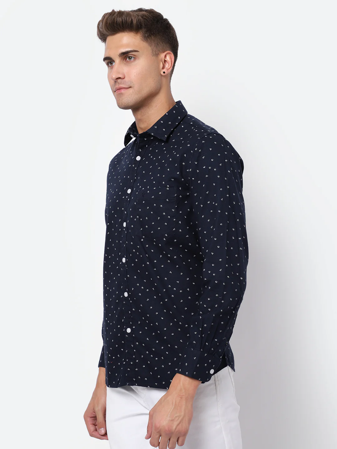 Casual Shirt for Men | Breathable & Soft with Color Fastness Regular Fit Spread Collar Neck Cotton Fabric Printed Pattern - Image 2