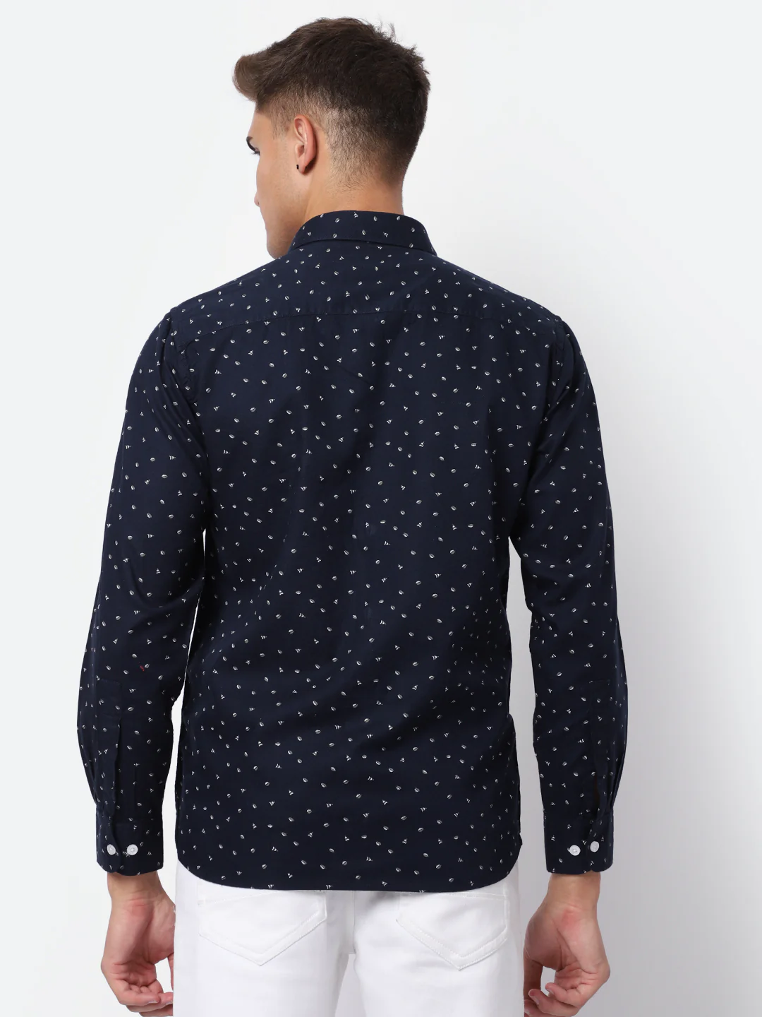 Casual Shirt for Men | Breathable & Soft with Color Fastness Regular Fit Spread Collar Neck Cotton Fabric Printed Pattern - Image 3