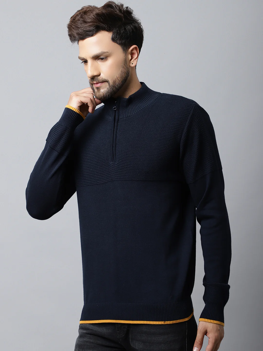 Mens Navy Sweater - Image 3
