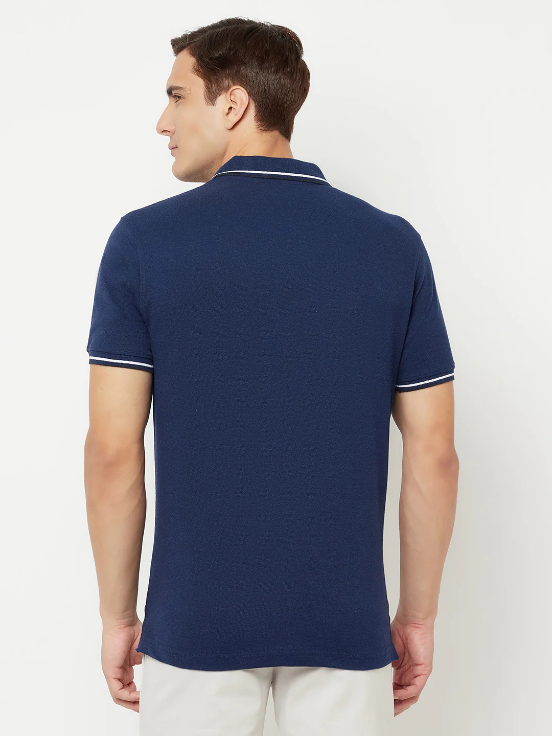 T-Shirt for Men | Breathable & Soft with Color Fastness Regular Fit Polo Neck Poly Cotton Fabric Solid Pattern - Image 4