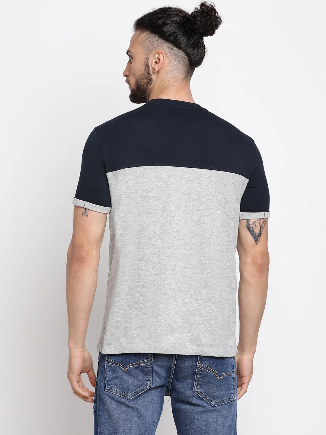 T-Shirt for Men | Breathable & Soft with Color Fastness Regular Fit Round Neck Poly Cotton Fabric Printed Pattern - Image 2