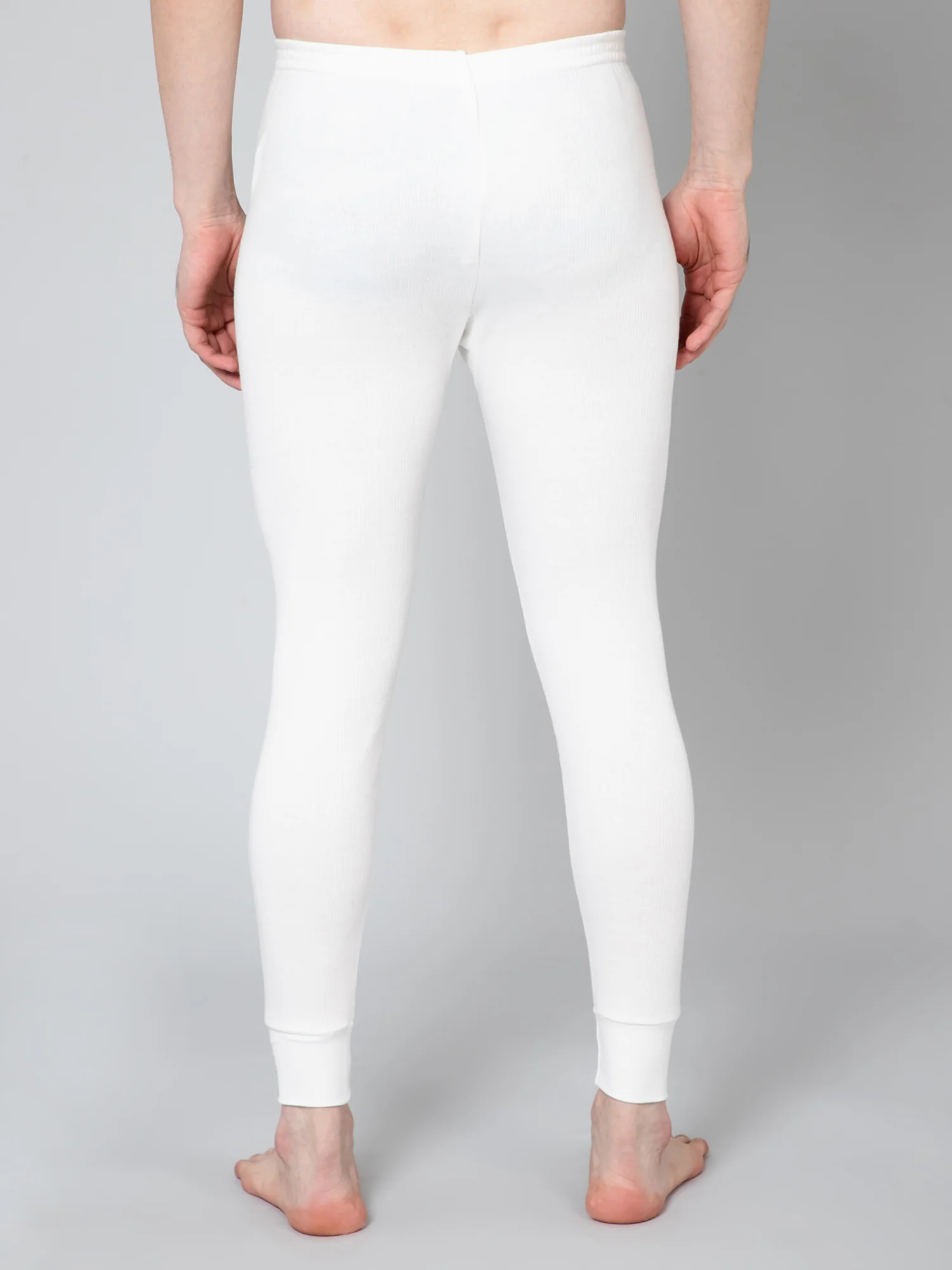 Men Off White Thermal Trouser - Image 4