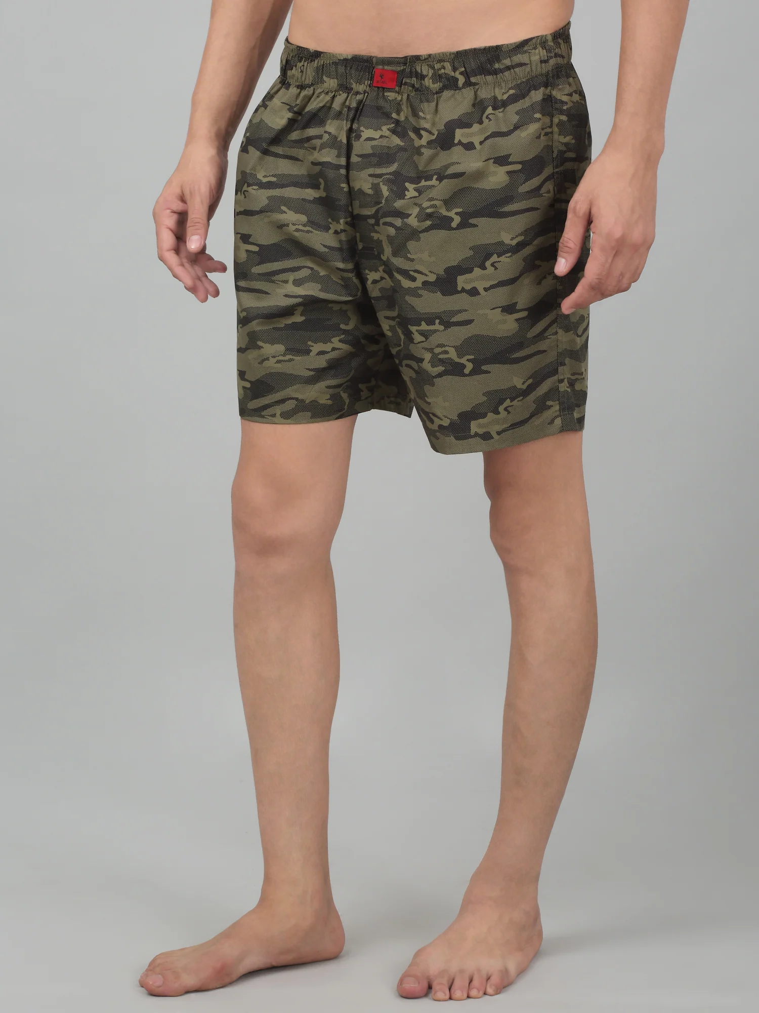 Men's Olive Green Printed Boxer - Image 3