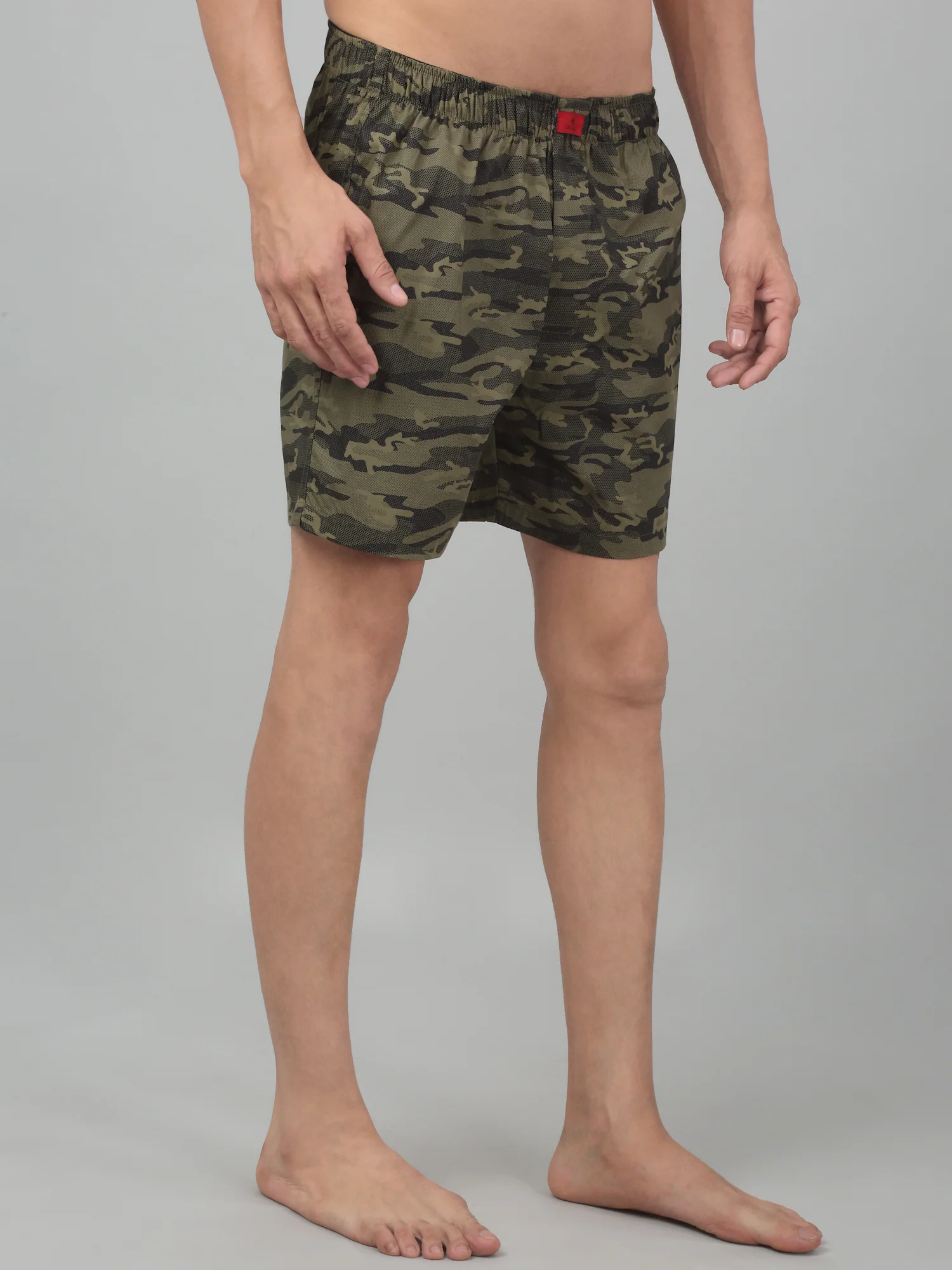 Men's Olive Green Printed Boxer - Image 4