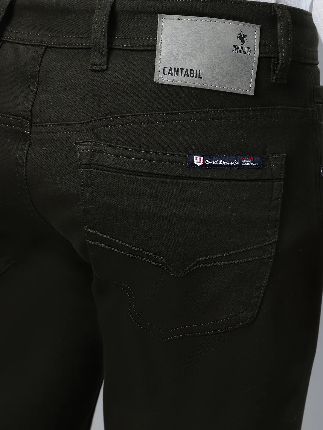 Casual Trouser for Men | Breathable & Soft with Color Fastness Regular Fit Cotton Blend Fabric Solid Pattern Button Closure - Image 5