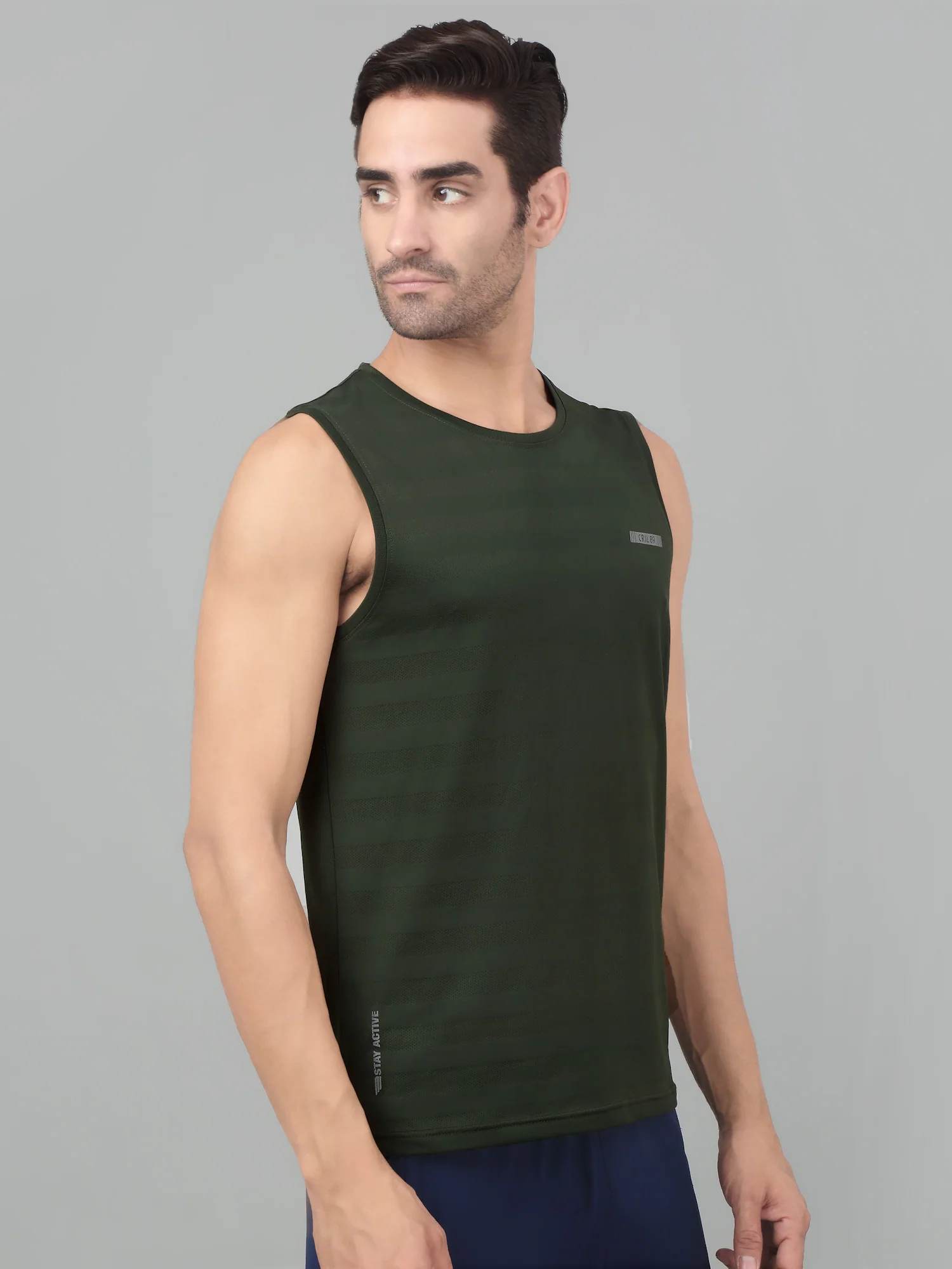 T-Shirt for Men | Breathable & Soft with Color Fastness Regular Fit Round Neck Polyester Fabric Solid Pattern - Image 3