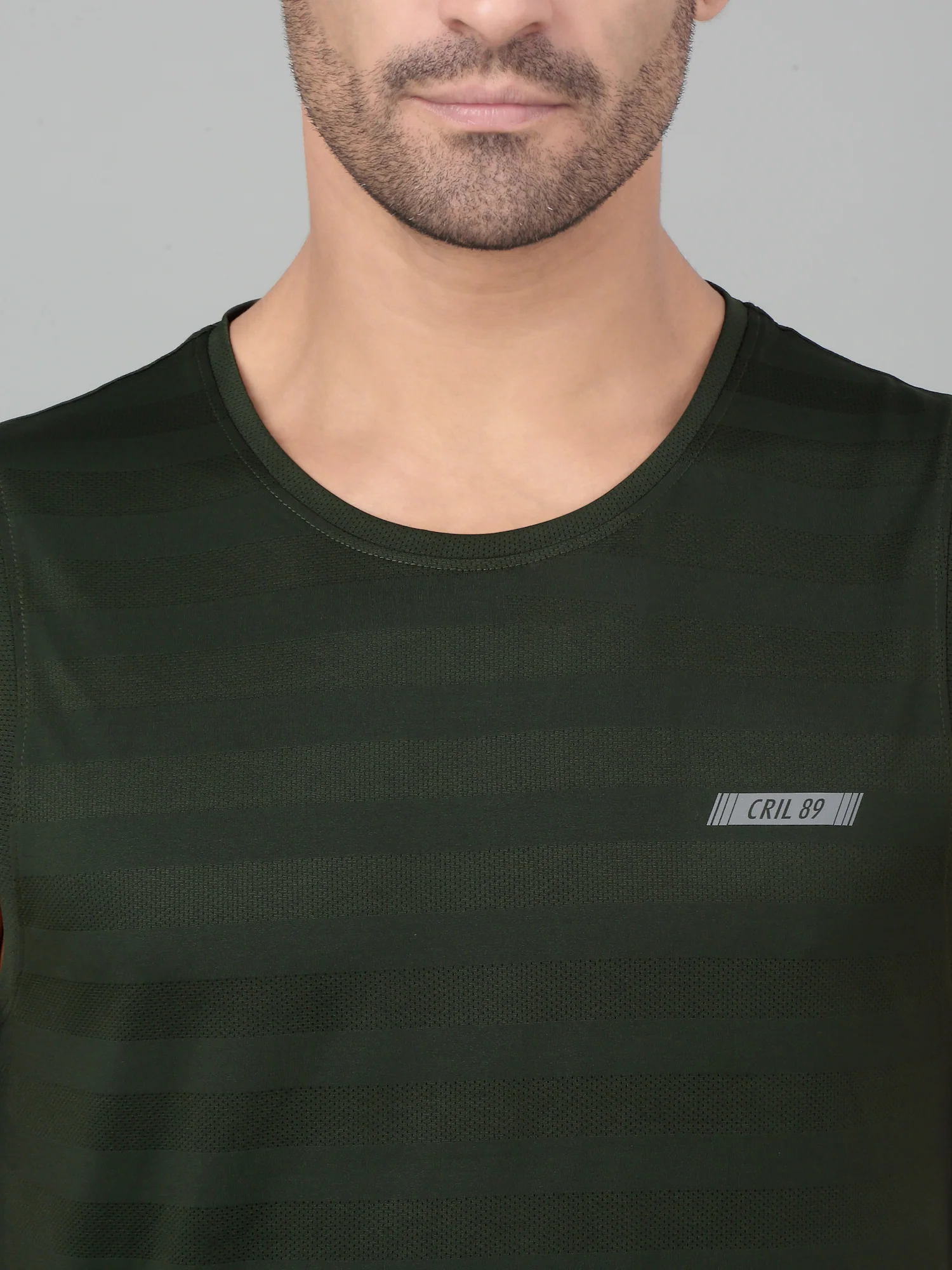 T-Shirt for Men | Breathable & Soft with Color Fastness Regular Fit Round Neck Polyester Fabric Solid Pattern - Image 4