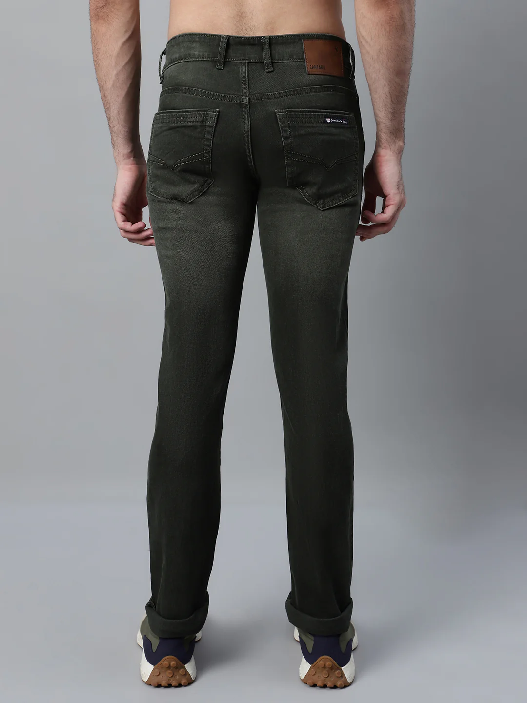 Denim Jeans for Men l Breathable & Soft with Color Fastness Ultra Narrow Fit Cotton Fabric Solid Pattern Button Closure - Image 2