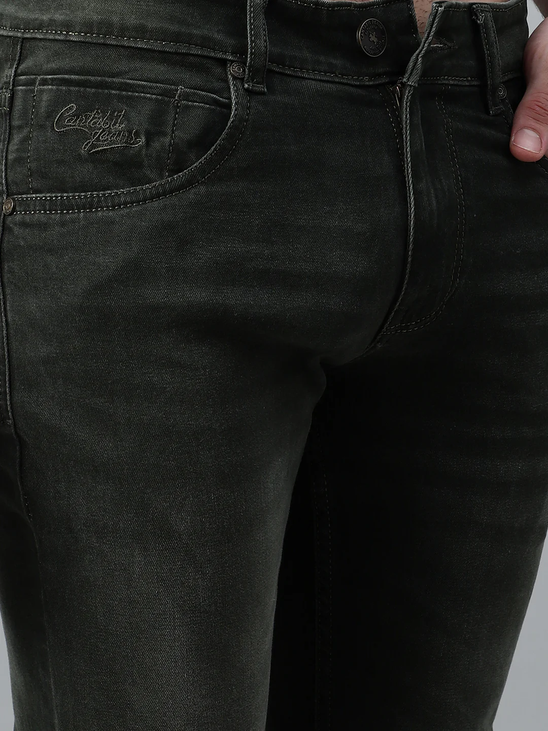 Denim Jeans for Men l Breathable & Soft with Color Fastness Ultra Narrow Fit Cotton Fabric Solid Pattern Button Closure - Image 5
