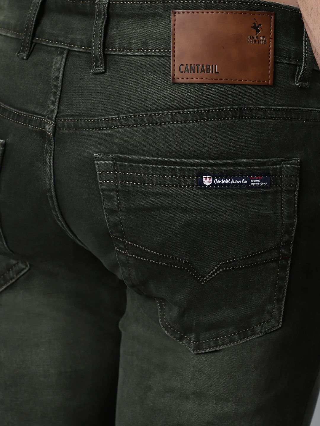 Denim Jeans for Men l Breathable & Soft with Color Fastness Ultra Narrow Fit Cotton Fabric Solid Pattern Button Closure - Image 6