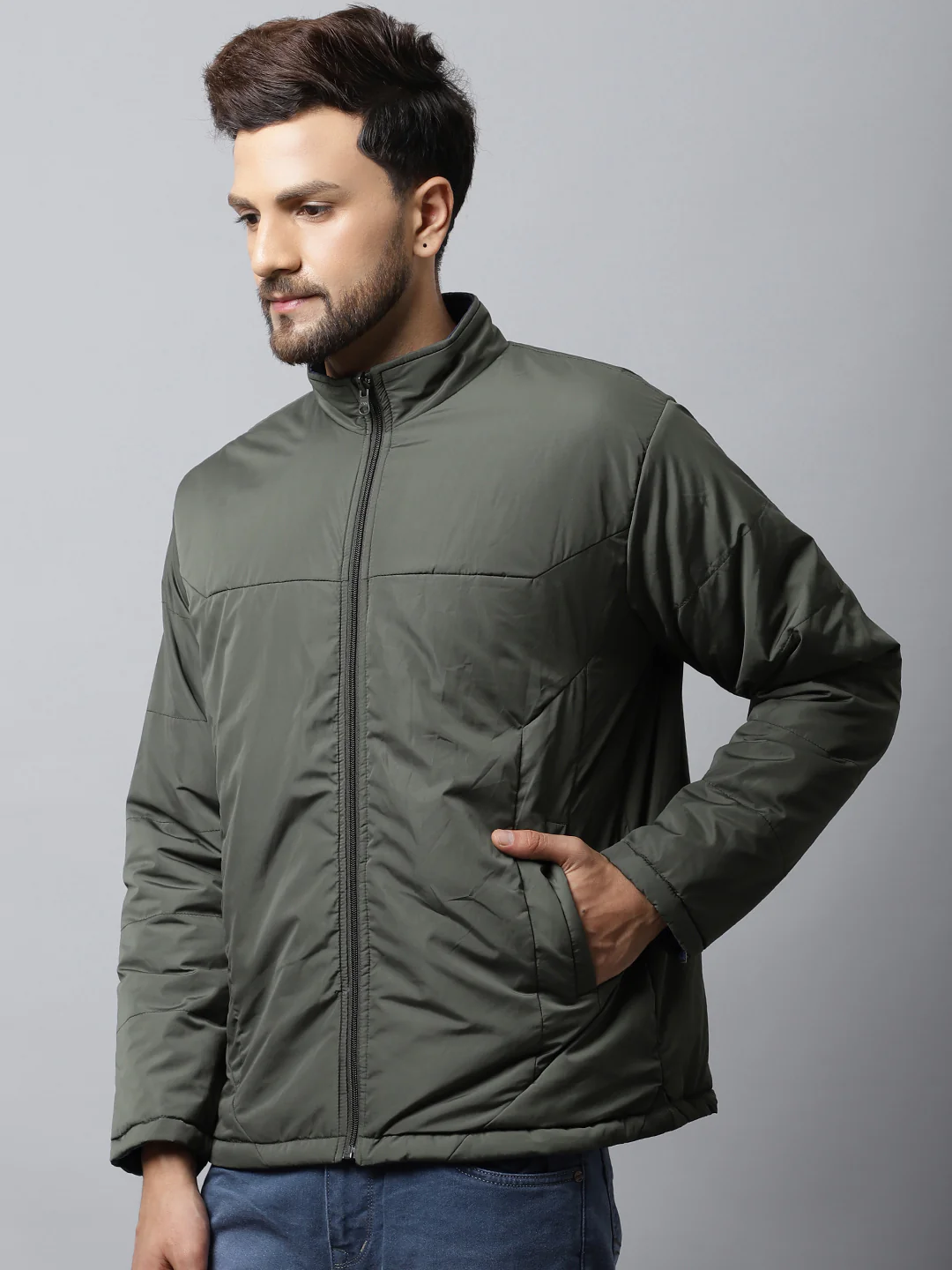 Mens Olive Jacket - Image 3