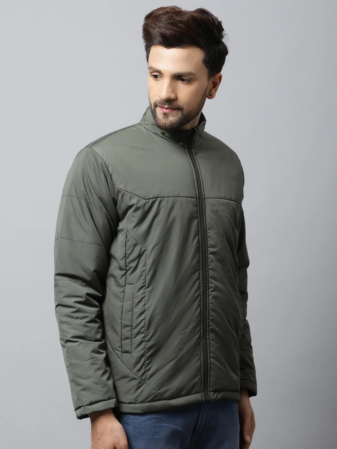 Mens Olive Jacket - Image 4