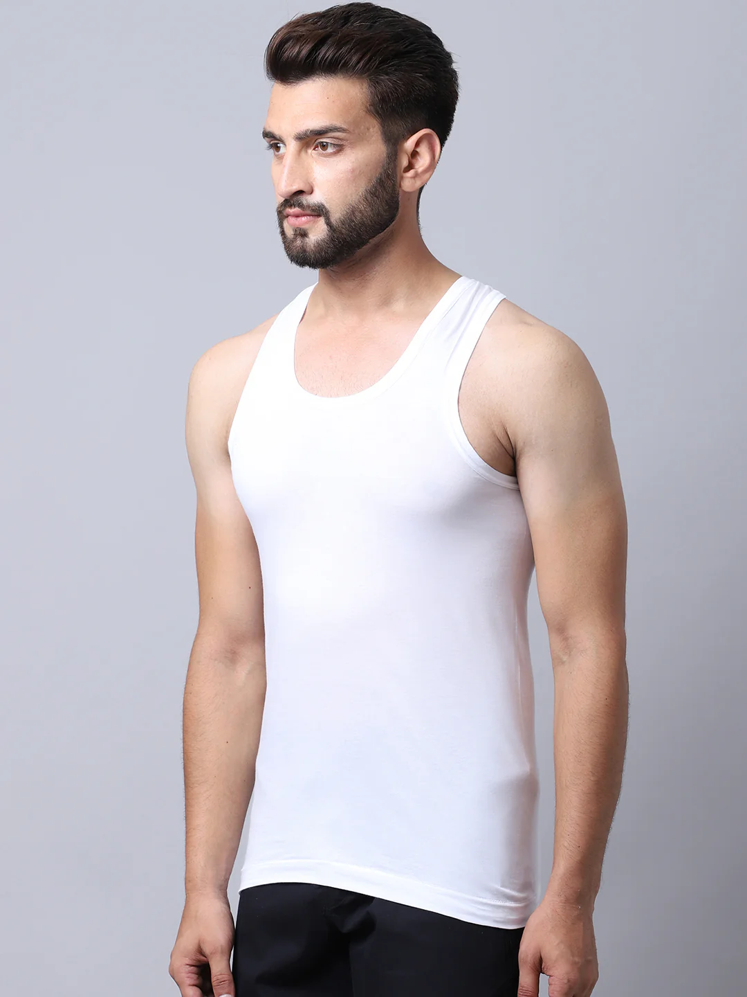 Mens Pack of 2 White Vest - Image 3