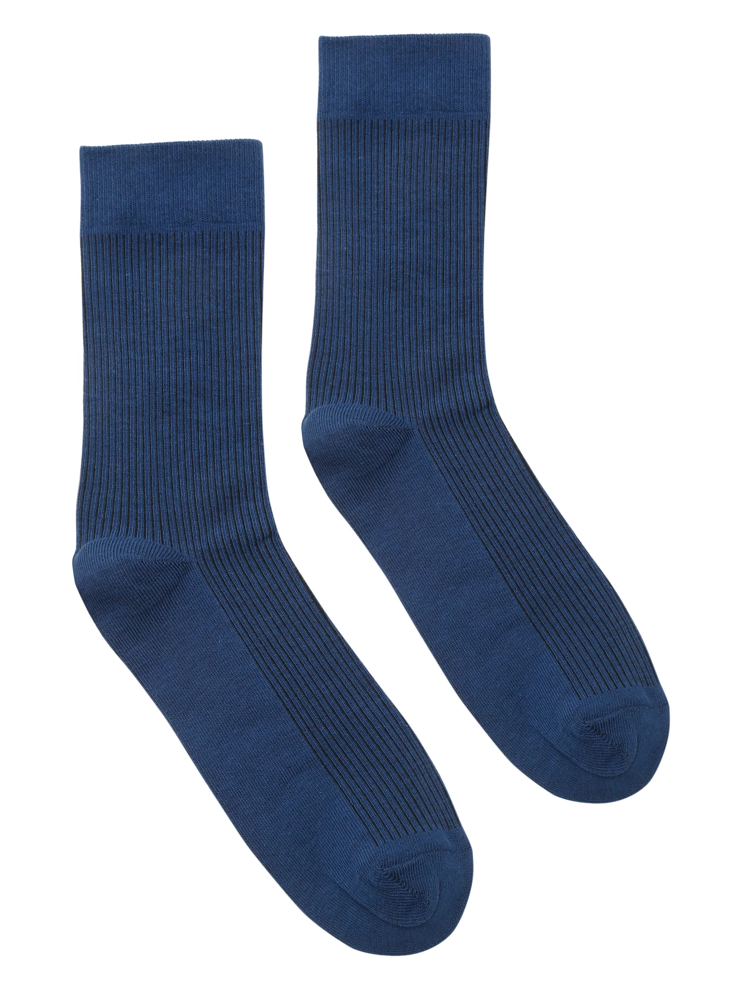 Men's Blue Basic Crew length Socks -Pack of 5 - Image 4