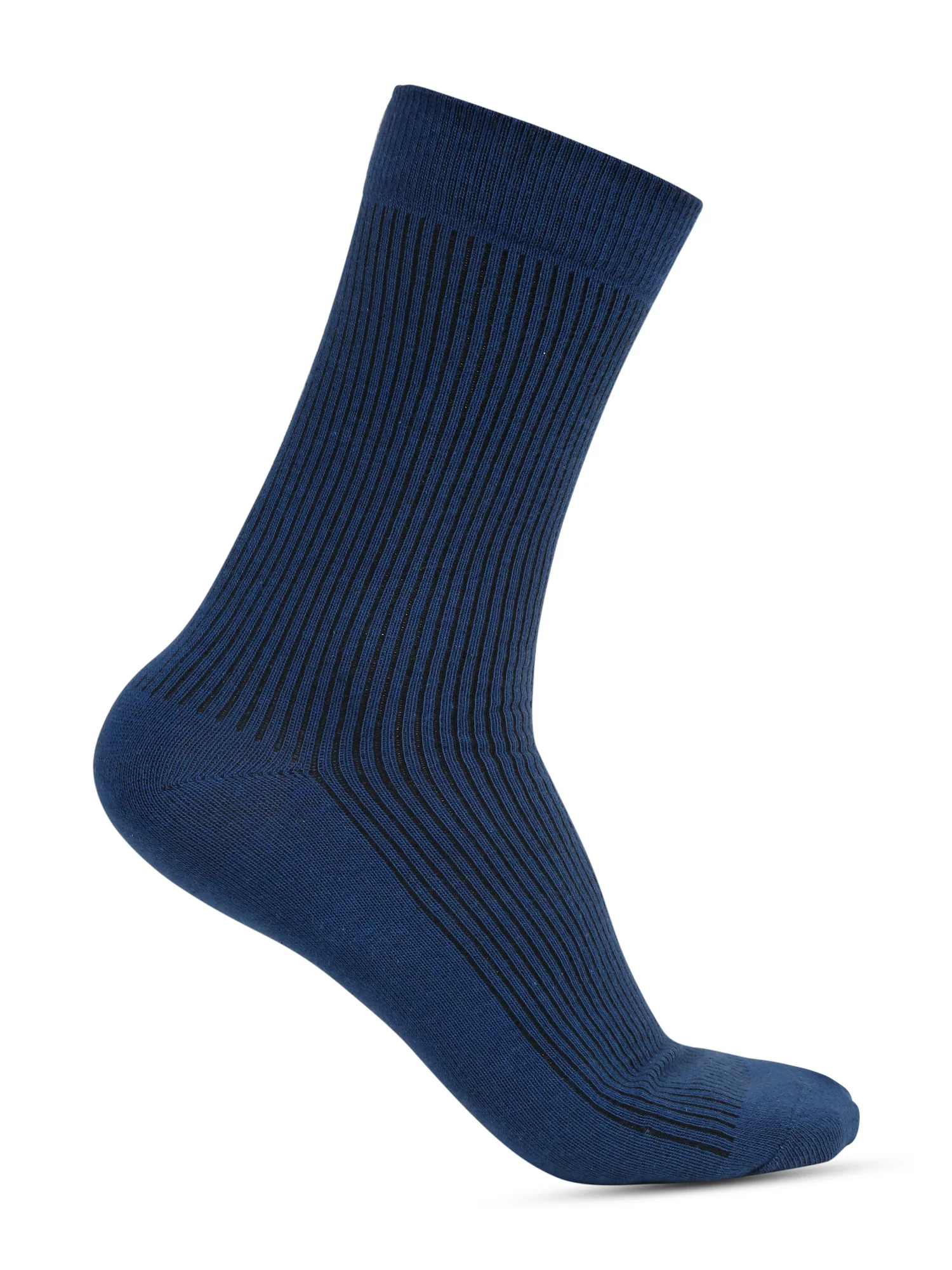 Men's Blue Basic Crew length Socks -Pack of 5 - Image 7