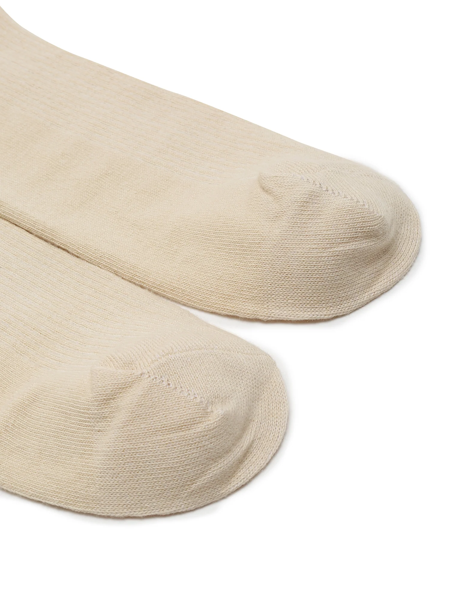 Men's Cream Basic Crew length Socks -Pack of 5 - Image 5