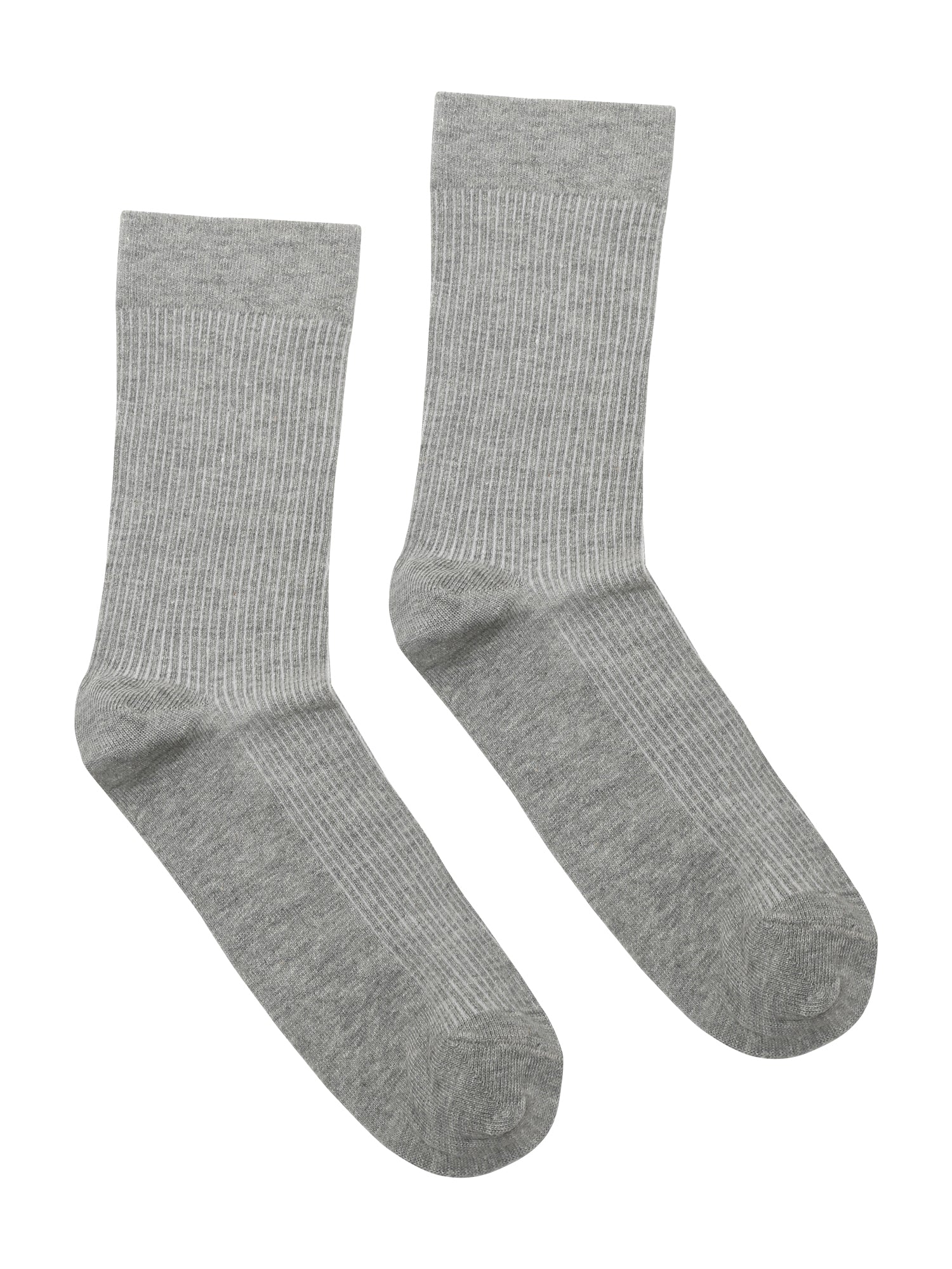 Men's Grey Melange Basic Crew length Socks -Pack of 5 - Image 3