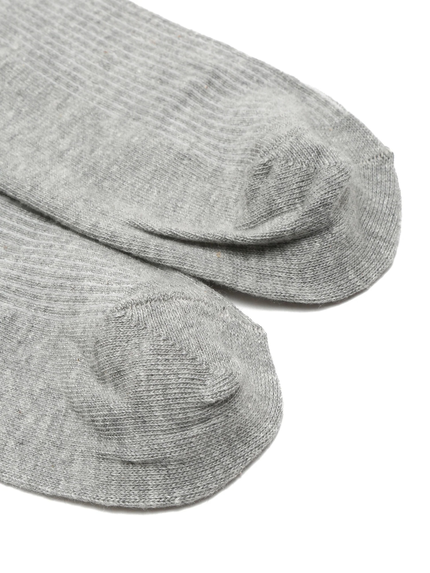 Men's Grey Melange Basic Crew length Socks -Pack of 5 - Image 4