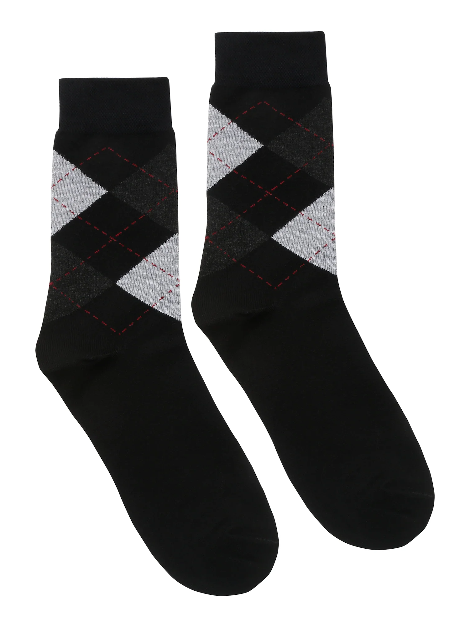 Men's Black Basic Crew length Socks -Pack of 5 - Image 4