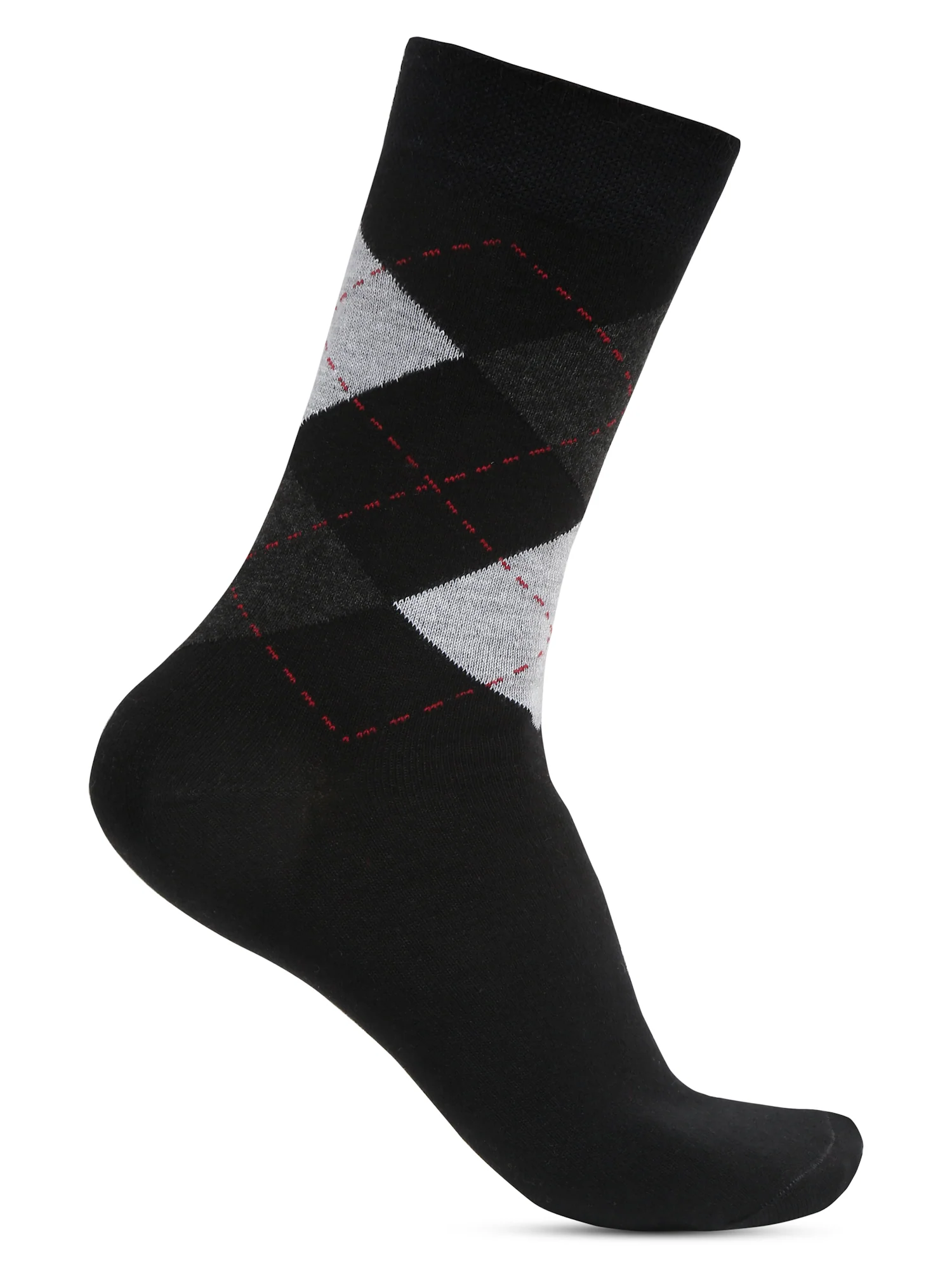 Men's Black Basic Crew length Socks -Pack of 5 - Image 7